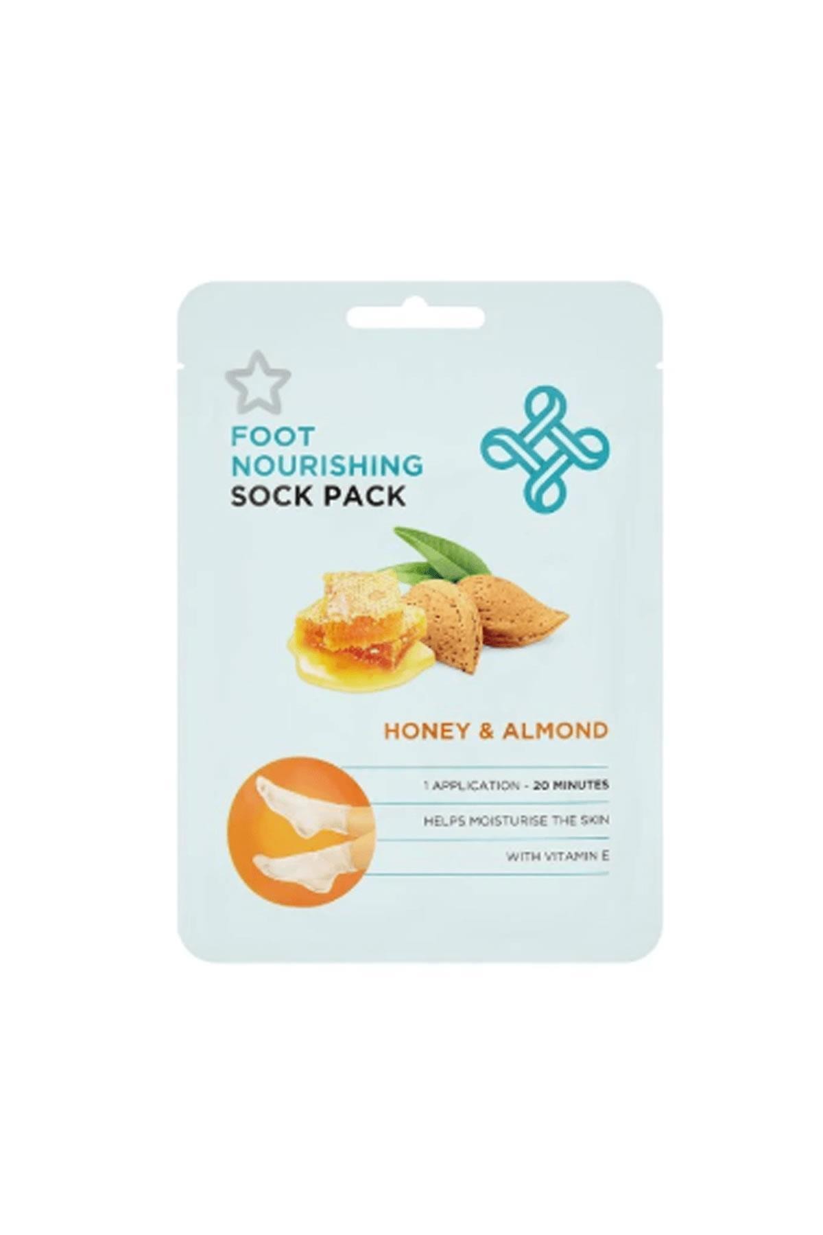 SUPERDRUG Bal & Badem Nemlendirici Ve Besleyici Ayak Çoraplı Maske