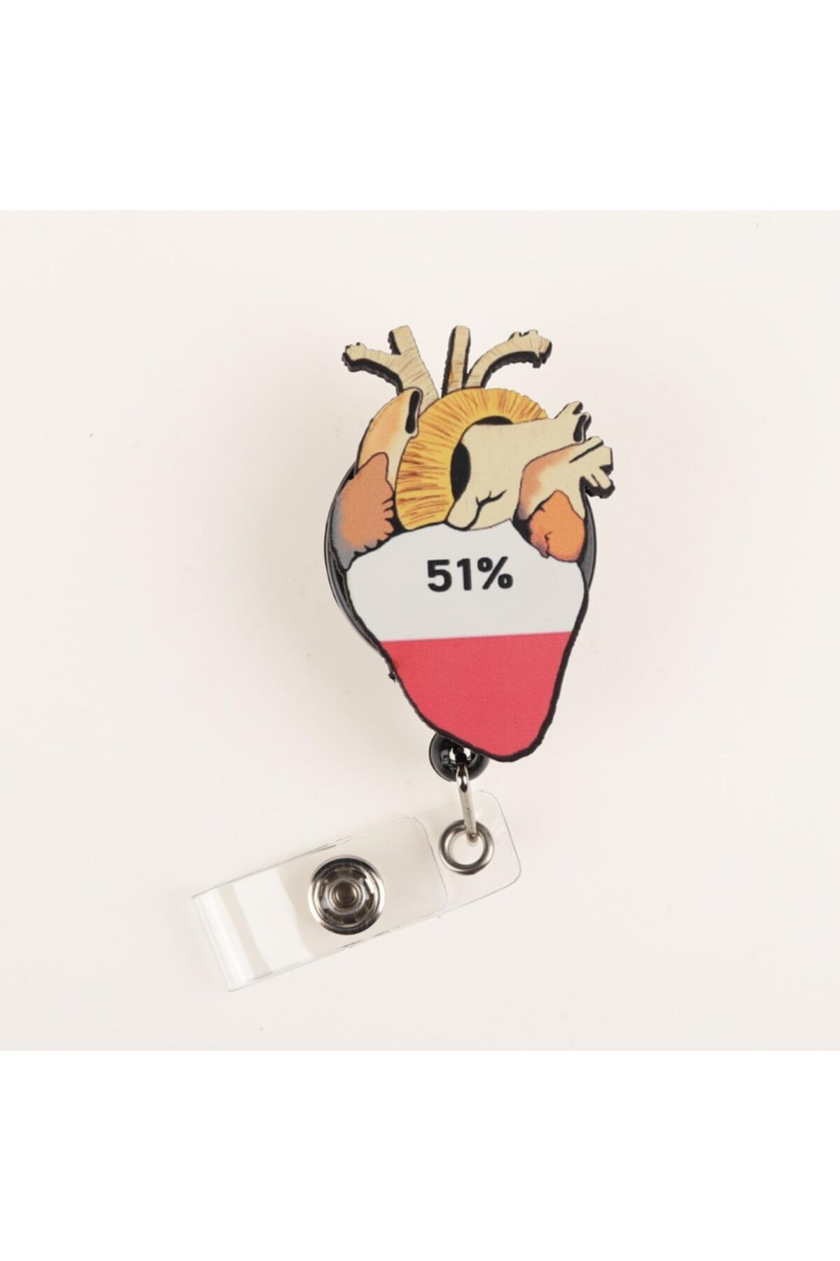 Cetinshop Kalp Figür % 51 Ahşap Yoyo Yaka Kartlık