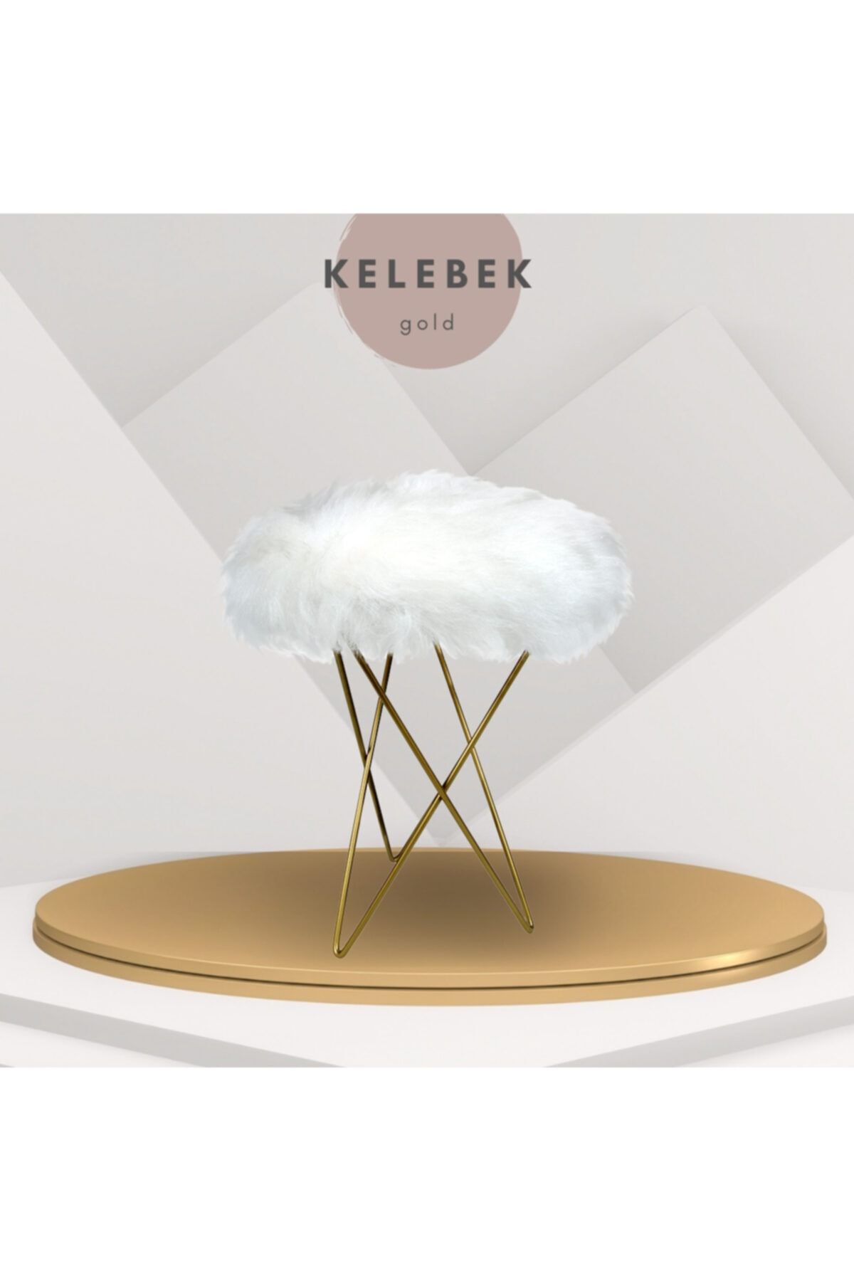 BUPUFF Gold Kelebek Puf