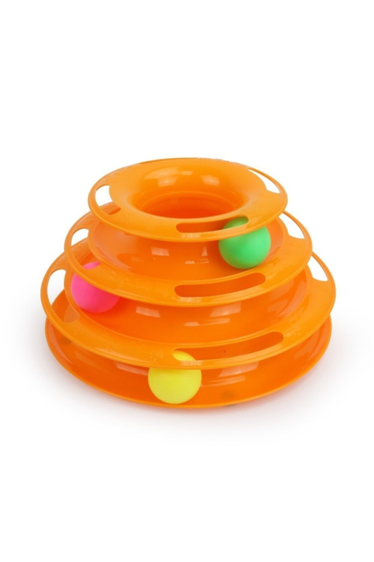 Paxman Tower Of Tracks 3 Katlı Kedi Oyuncağı Seti - Turuncu