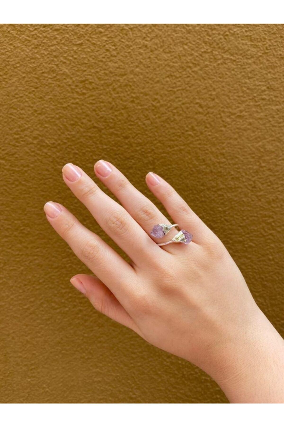 mañana atelier Natural Stone Collection - Ametist Taşı Yüzük ( Huzur )