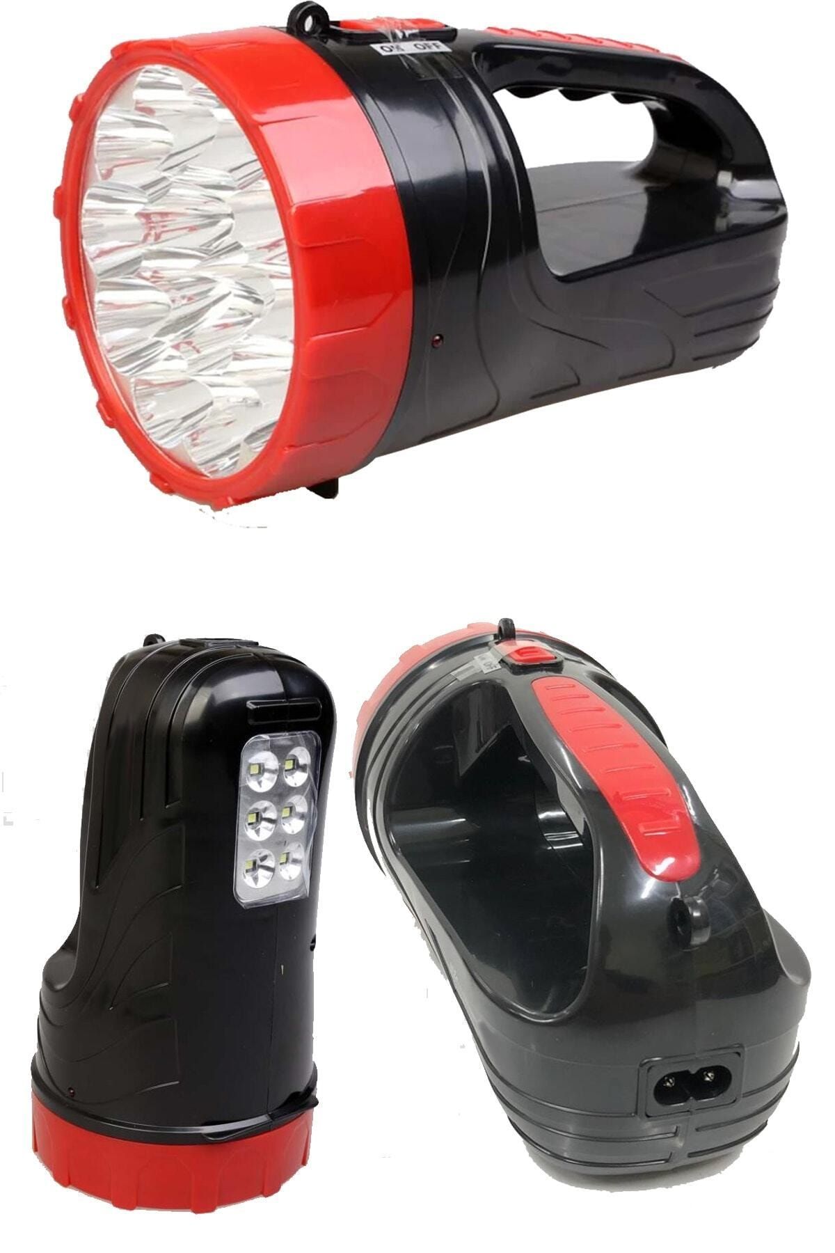 Led 15 Şarjlı El Feneri 6 Yan Aydınlatma Işıldak Kamp Gemici Balıkçı Feneri Akc20062501mark