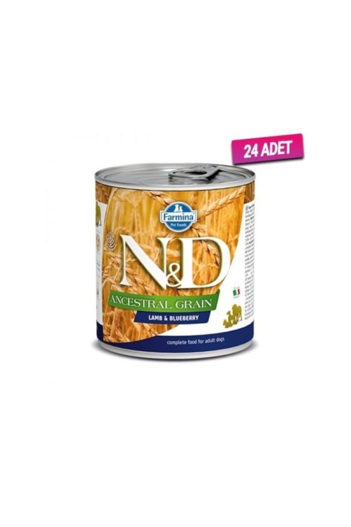 N&D 24 Adet - Düşük Tahıllı Kuzu Etli Ve Yaban Mersinli Köpek Konservesi 285 gr