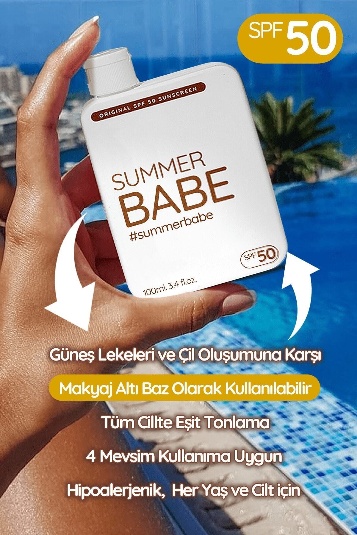 SUMMERBABE Original Spf50 Leke Karşıtı Güneş Kremi 100 Ml