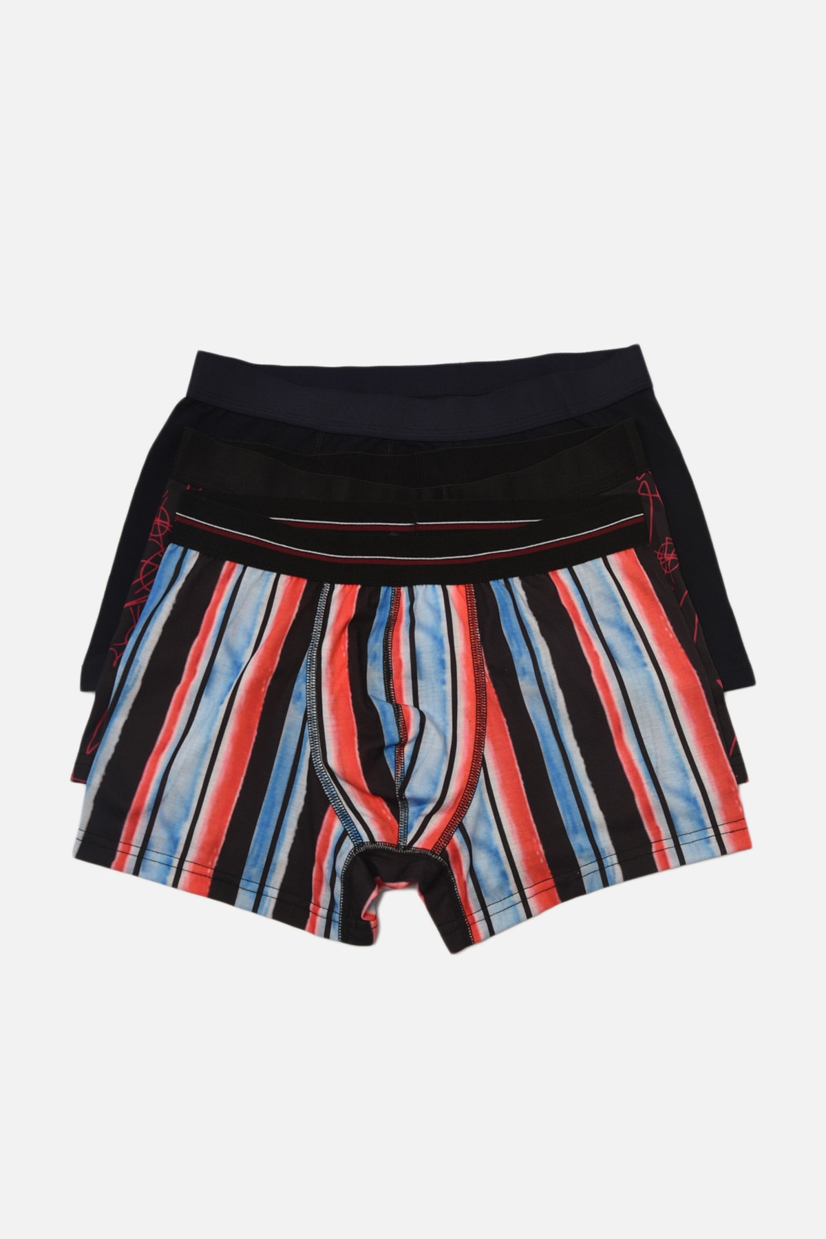 TRENDYOL MAN Çok Renkli Erkek 3'lü Paket Boxer TMNAW22BX0058
