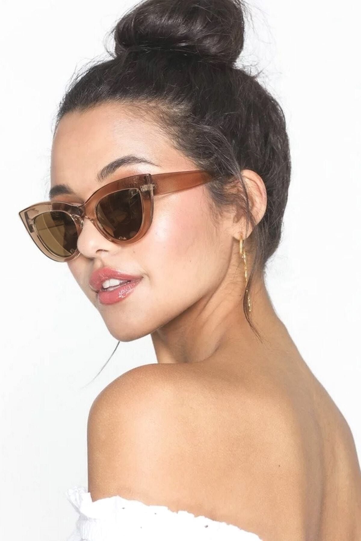 Mathilda Aksesuar Kadın Kalın Cat Eye Güneş Gözlüğü