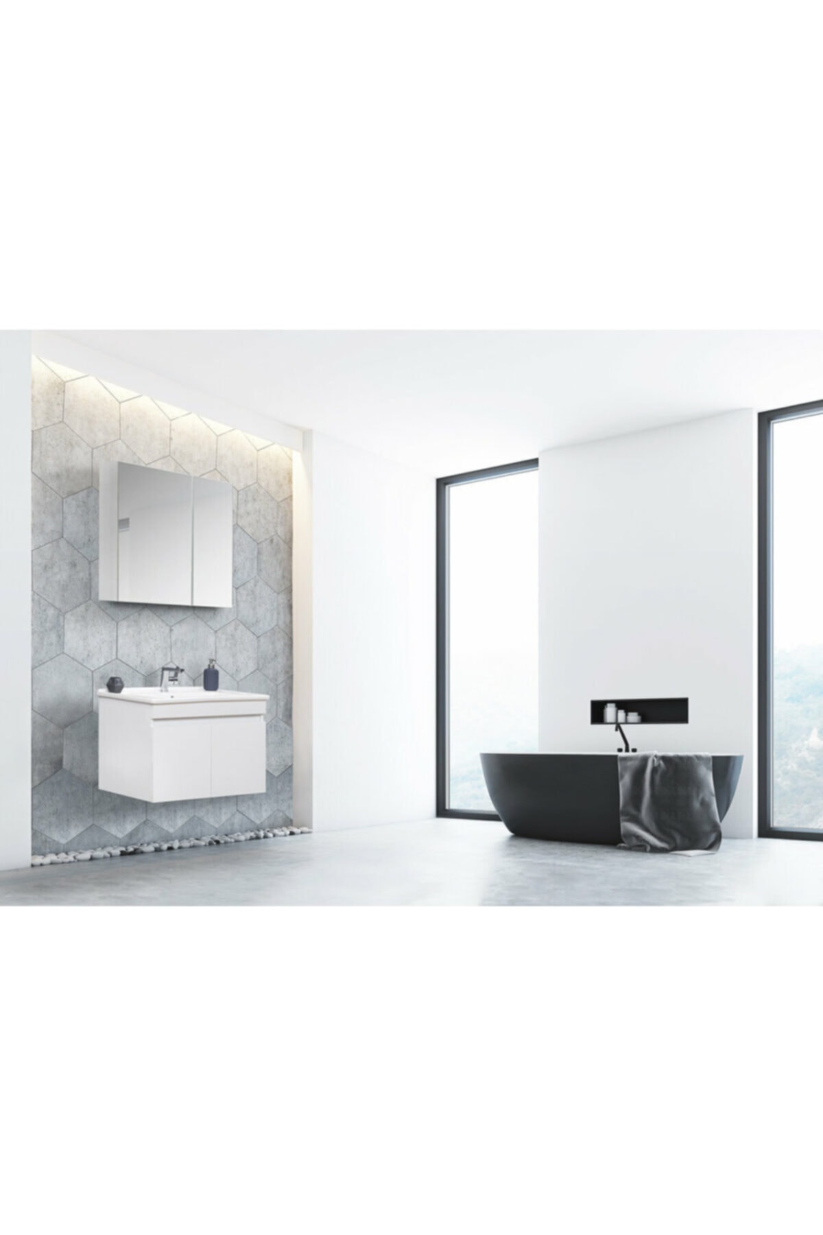 QUA Ferra Banyo Dolabı Takım \