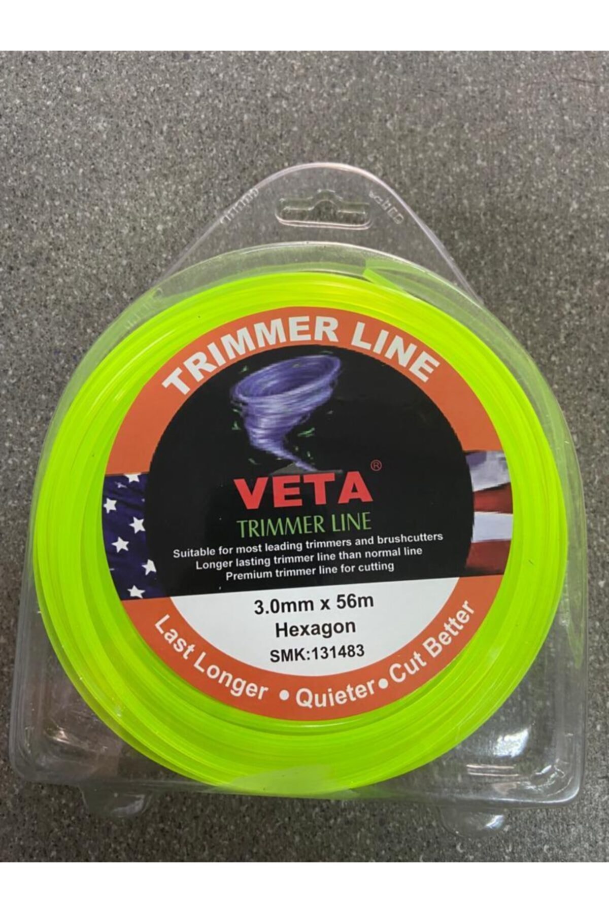 Veta Tırpan Misinası 3,0 Mm 6 Köşe 56 Mt
