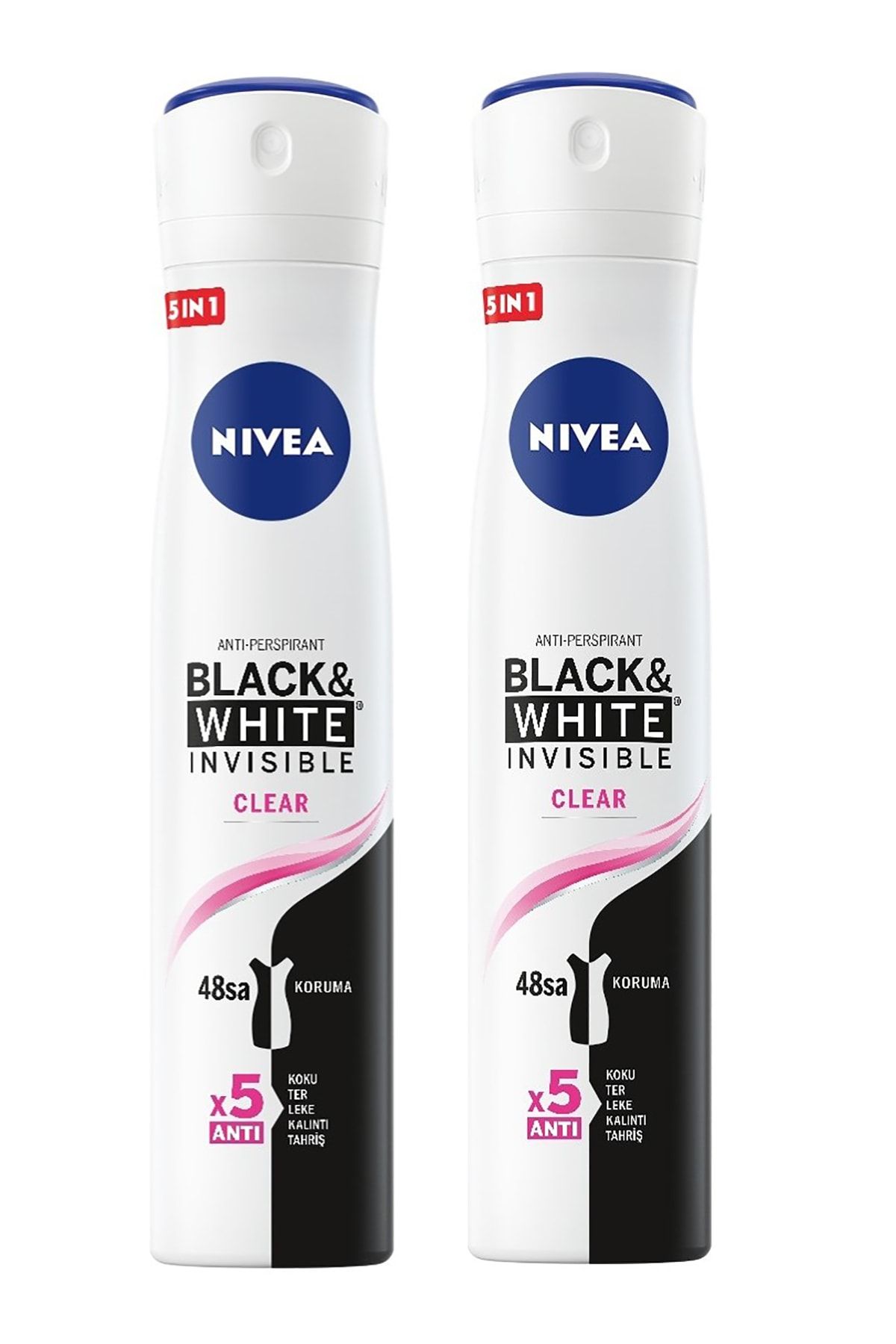Nivea Invisible Black & White Clear Kadın Deodorant Sprey İkili Avantaj Paket