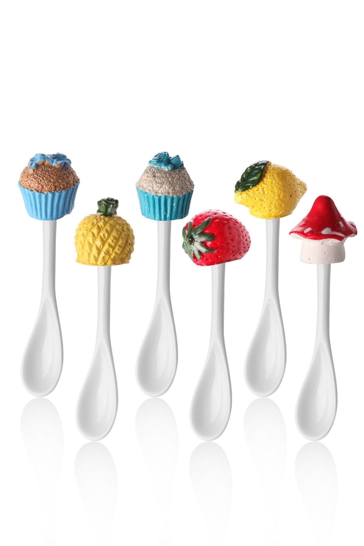 Queen’s Kitchen 6 Adet Üstü Polyester Figürlü Porselen Kaşık