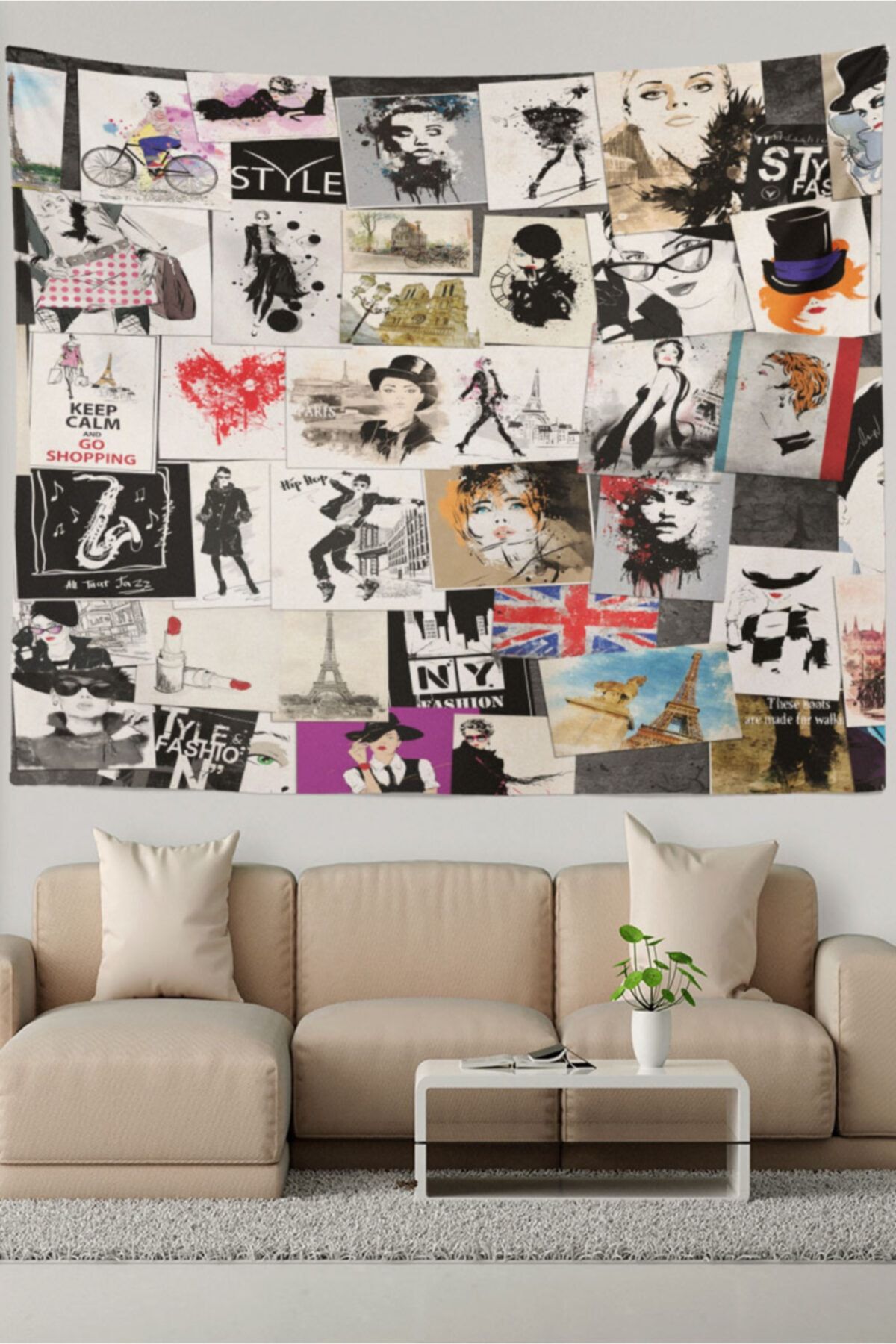 Ysahome Çoklu Model Fashion Desenliduvar Halısı
