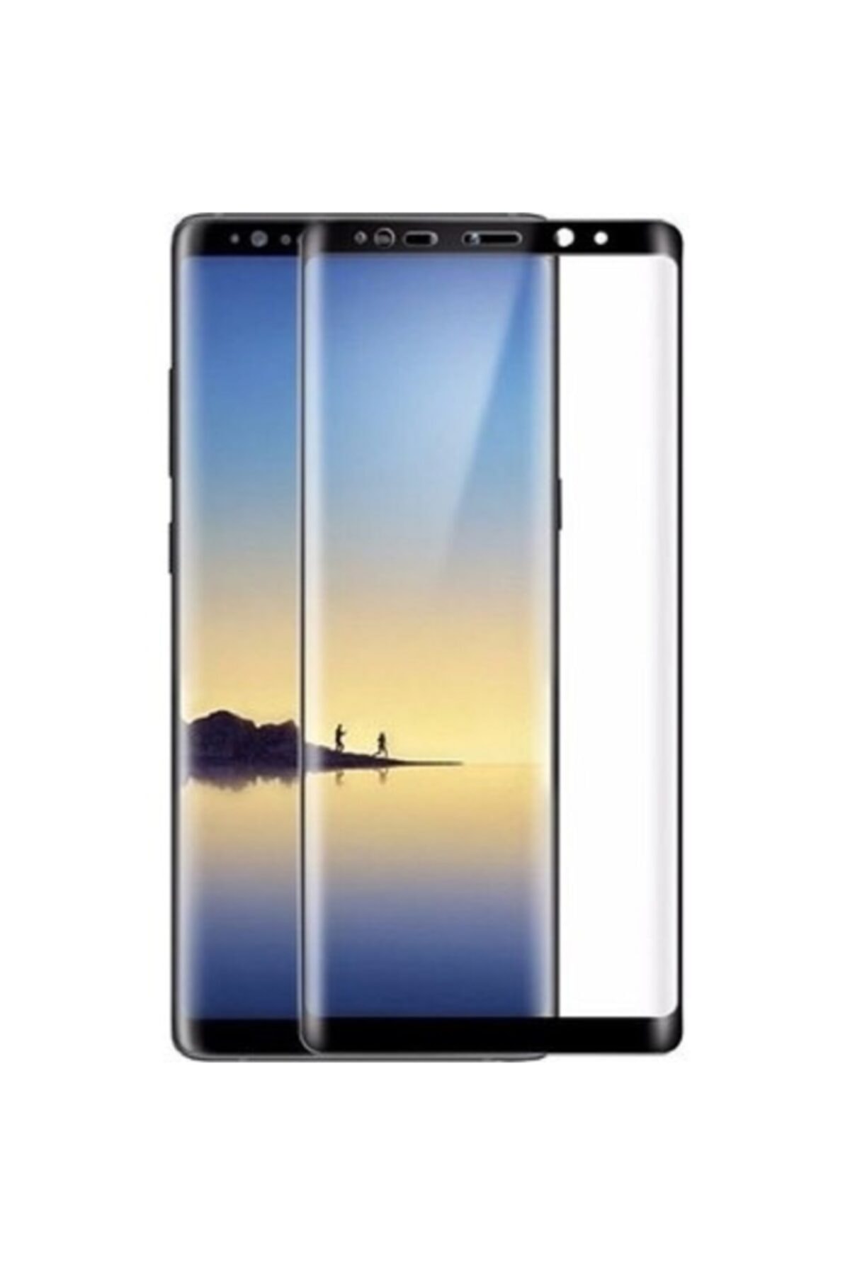 Soffany Samsung Note8 Kavisli Full Kaplayan Polikarbon 360 Cover Kırılmaz Cam