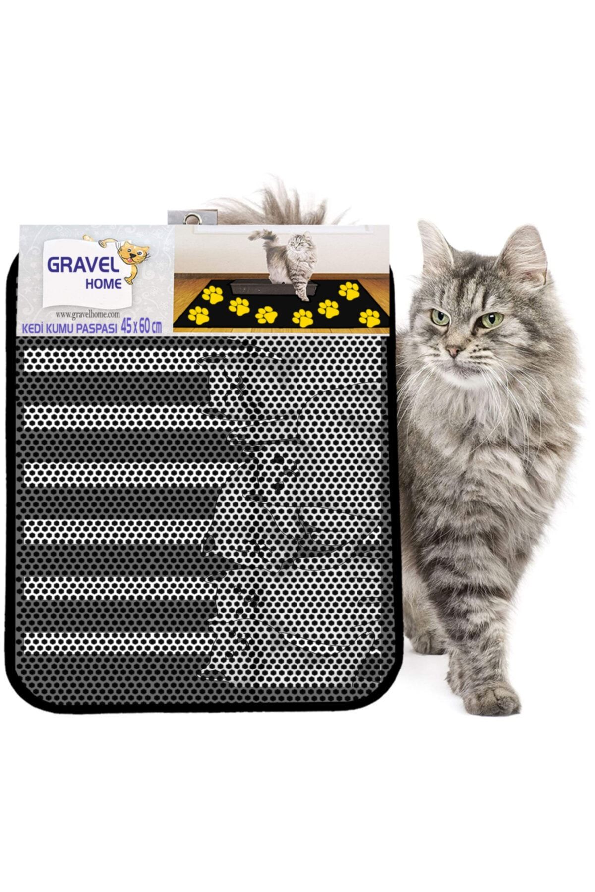 Gravel Kedi Kumu Paspası Yeni Sezon 45 X 60 Cm Nrszn0042