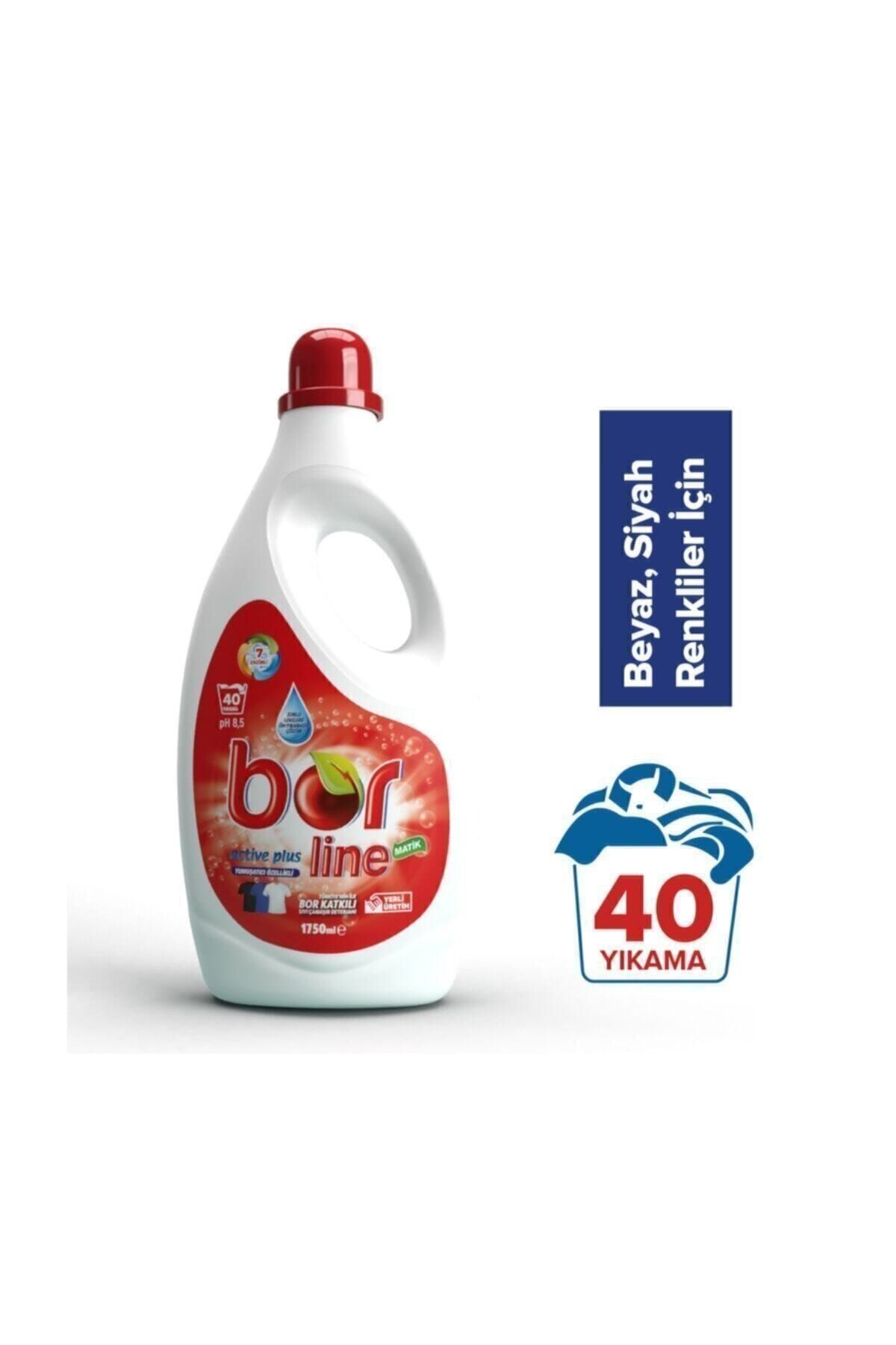 BORLINE Bor Line Active Plus Sıvı Deterjan Tüm Renkler 40 Yıkama 1750 ml