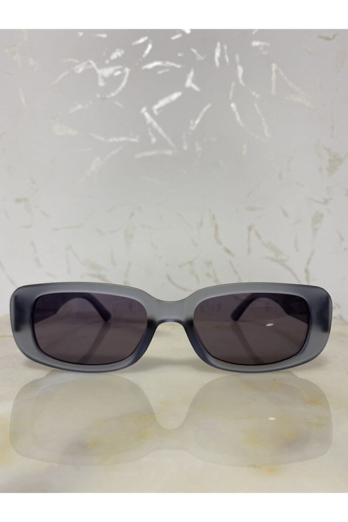 LOOKUP Mat Füme Kare Dikdörtgen Vintage-retro Unisex Güneş Gözlüğü