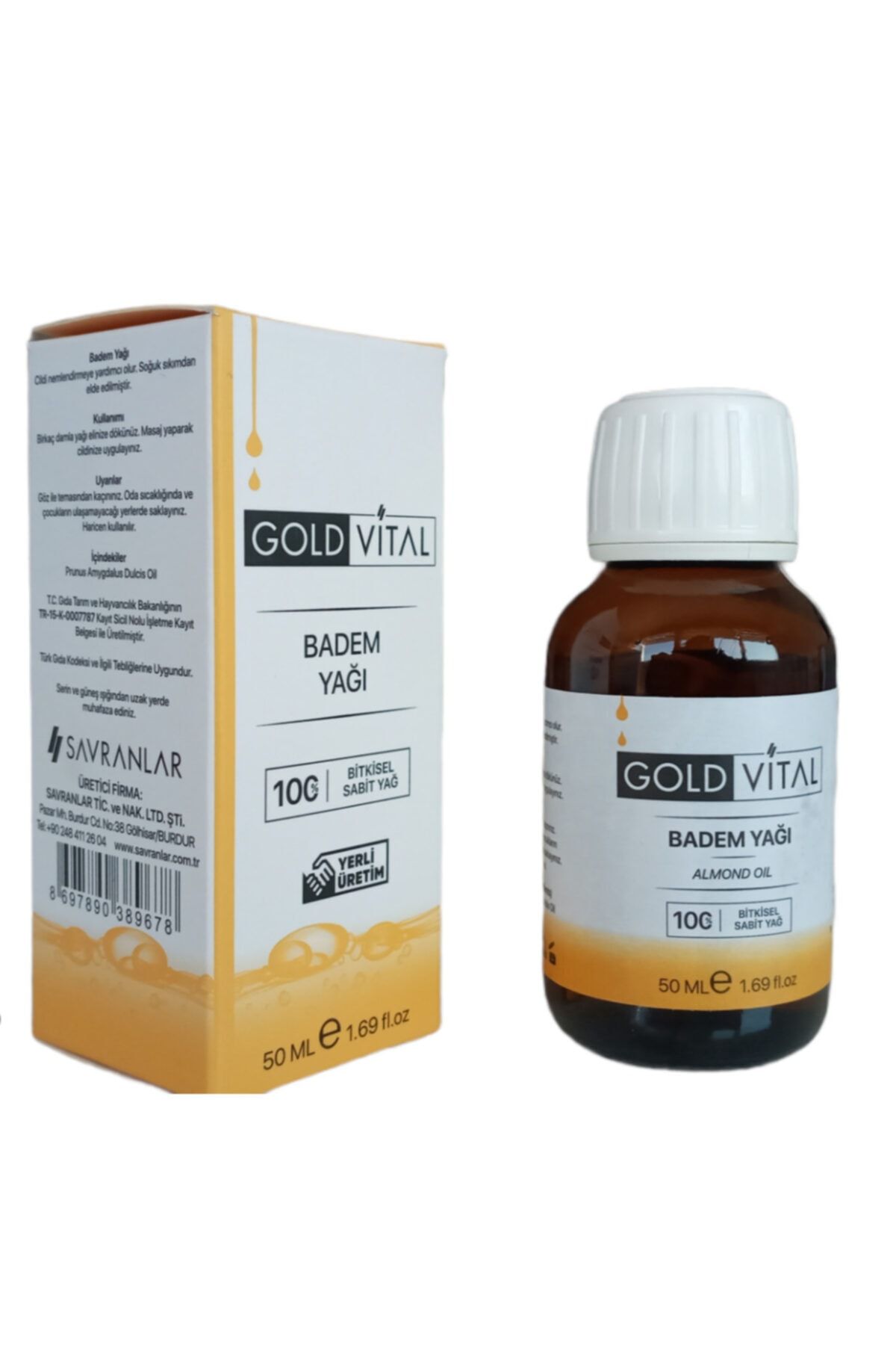 GOLDVİTAL 50 ml Saf Badem Yağı