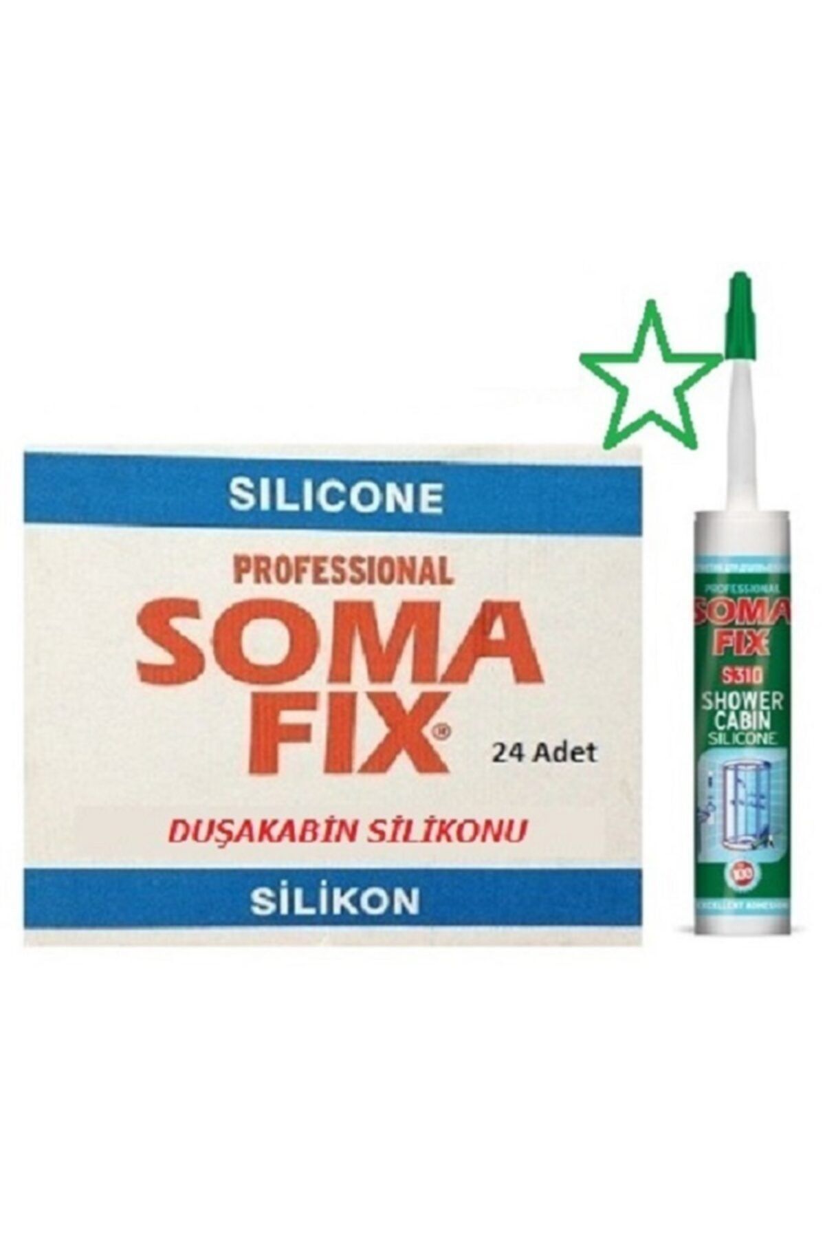 Somafix 24 Adet 320 Gr Şeffaf Duşakabin Silikonu Kararma Yapmaz