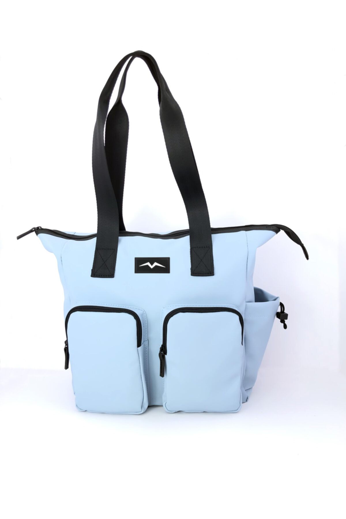 Heibe Store Saten Görünümlü Bebe Mavisi Suni Deri Bayan Spor/tote Çanta