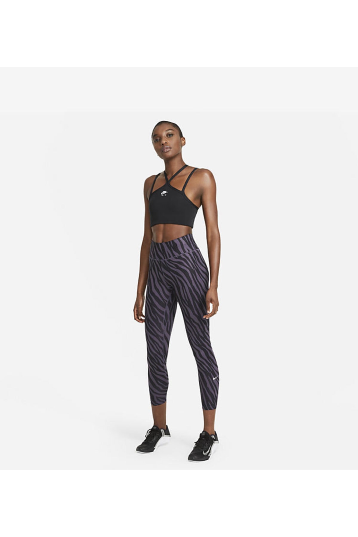 Nike One Icon Clash 7/8 Printed Leggings Kadın Tayt - Mor