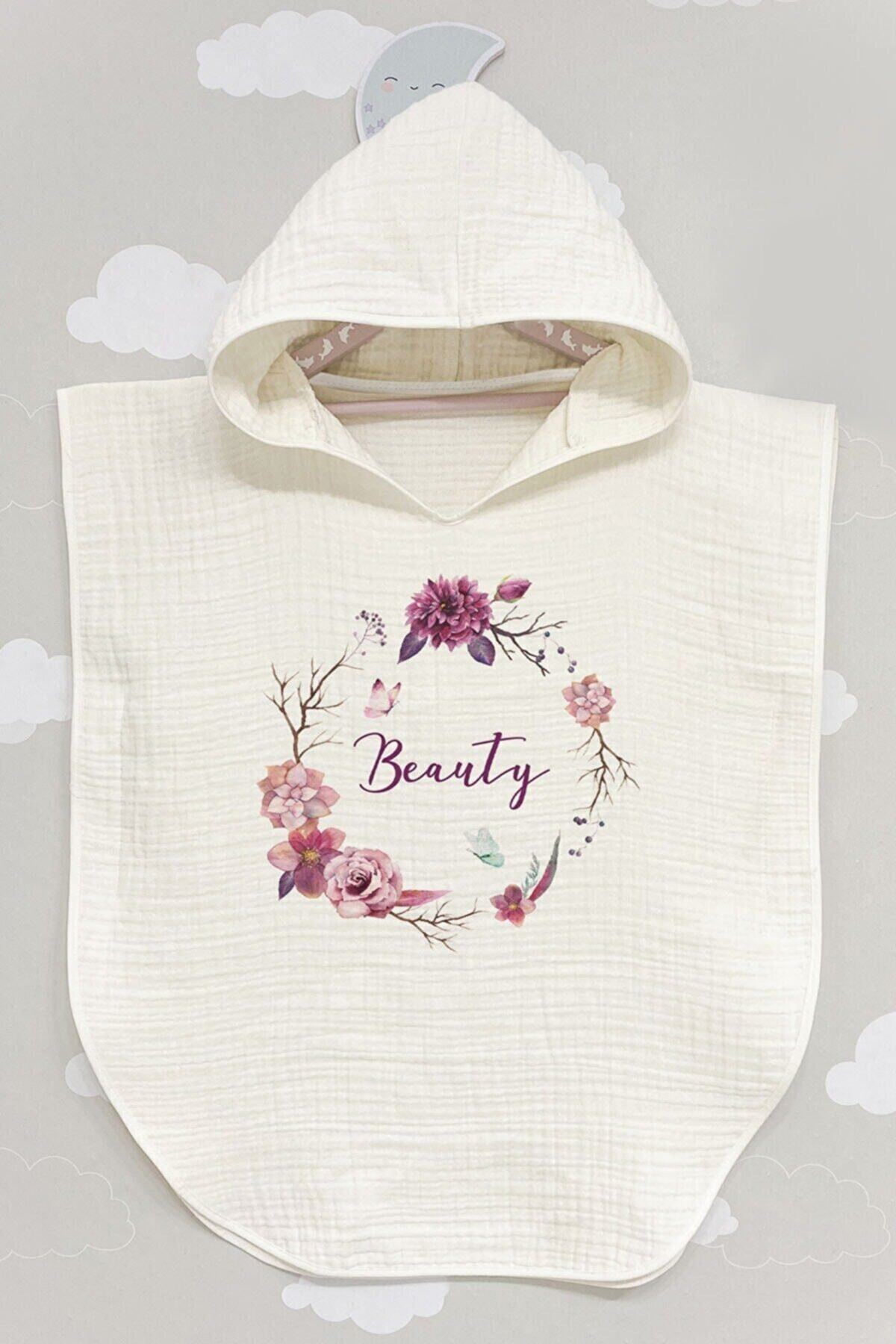 BabyLimon Beauty 4 Kat Müslin Kapüşonlu Panço - For Baby Serisi