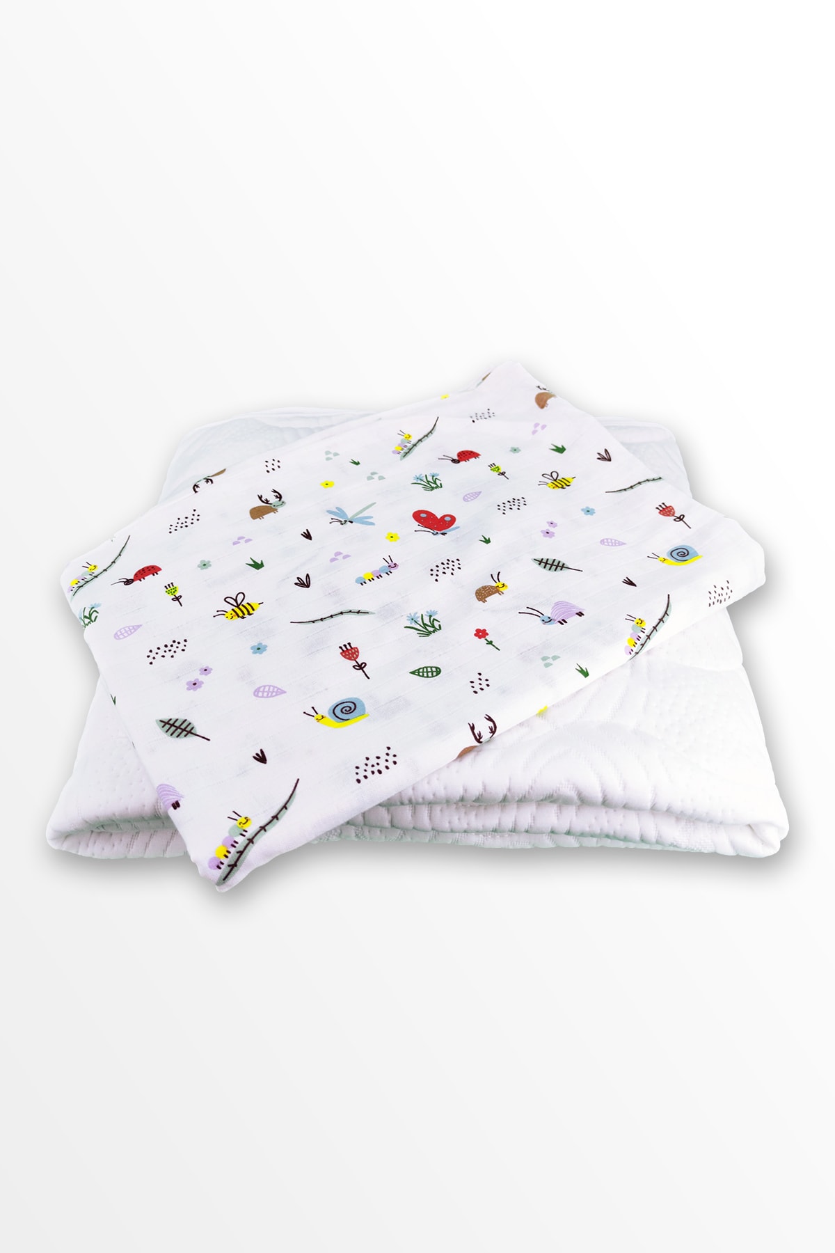 Ponçikya Organik Pamuk Müslin Bebek Yorganı - Böcekler
