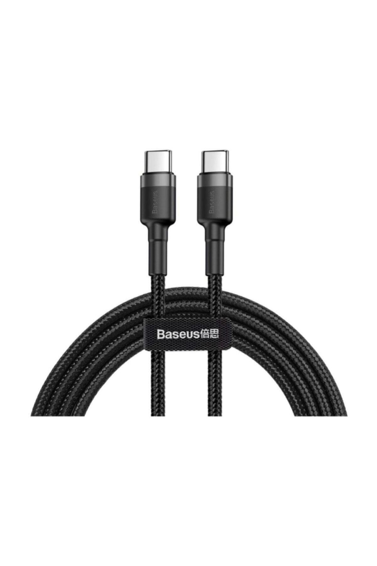Baseus Cafule Hızlı Şarj Kablosu Type-c To Type-c 3a 2 Metre Siyah Gri 60w Hızlı Şarj