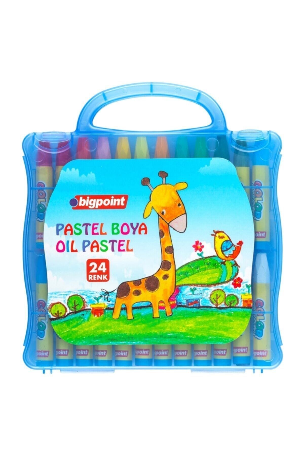 Bigpoint 24 Renk Mavi Çantalı Pastel Boya
