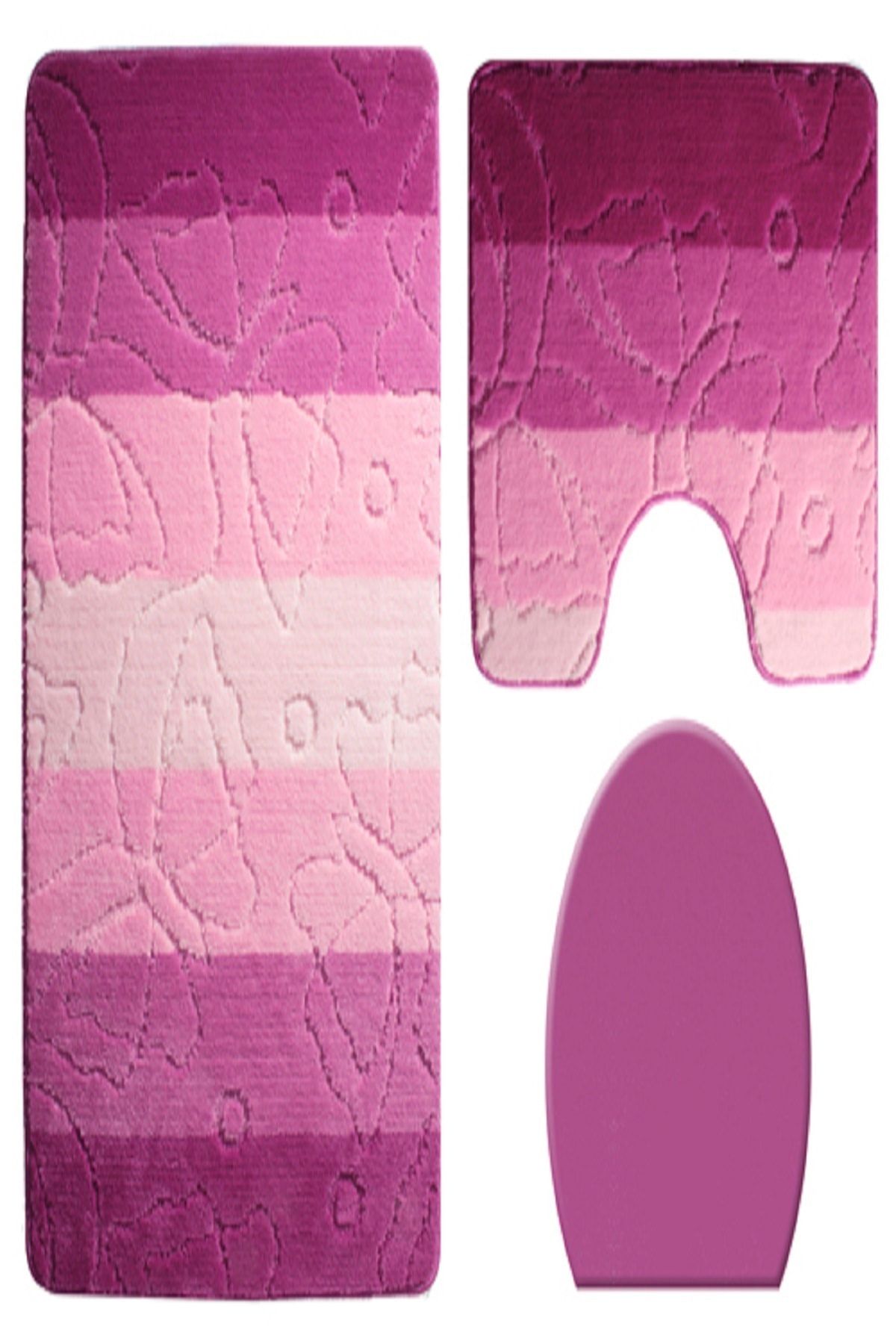VONALDI HOME Pembe 3'lü Klozet Takımı