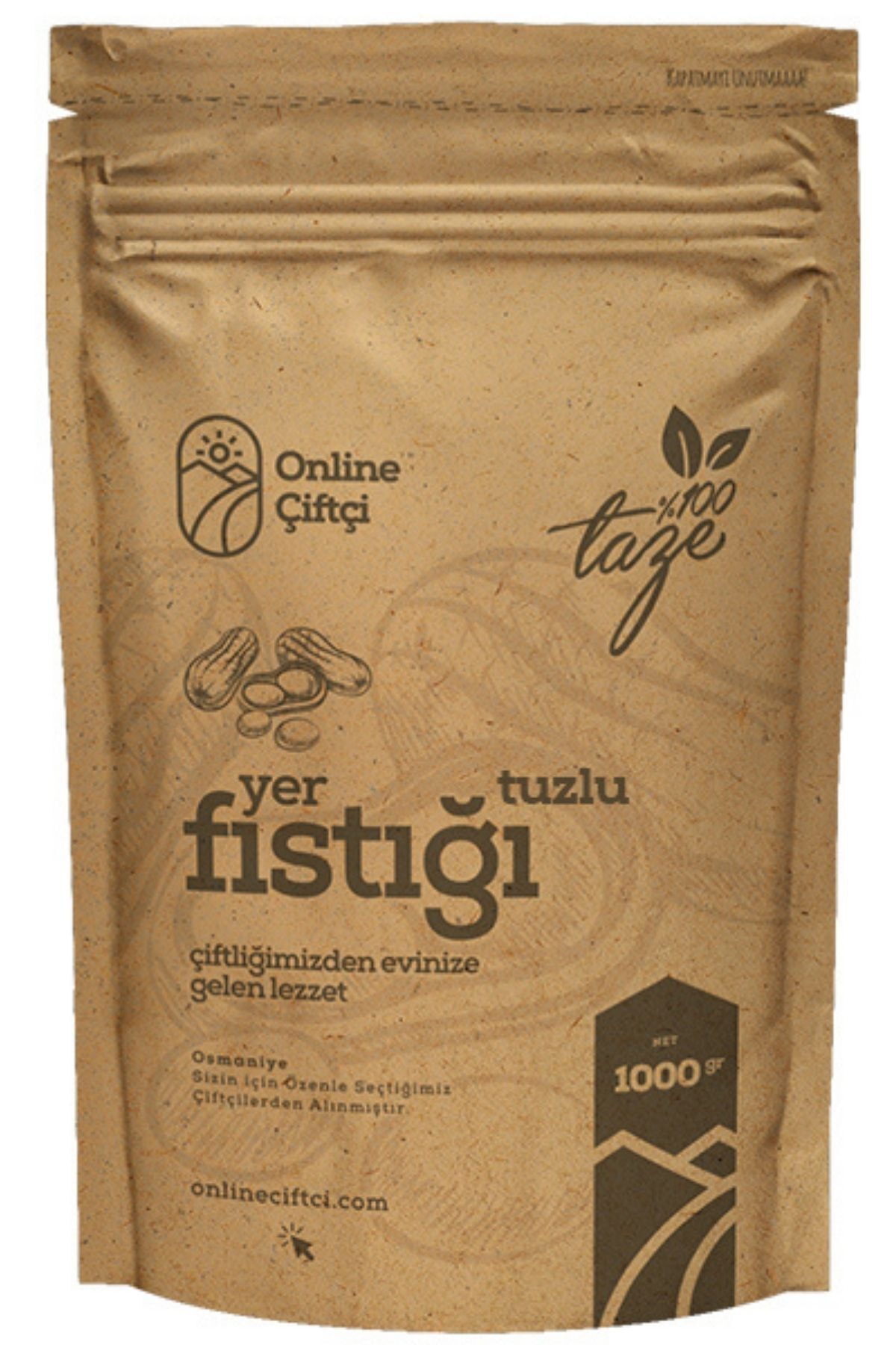 Karlıoğlu Az Tuzlu Kavrulmuş Salamura Yer Fıstığı 1kg