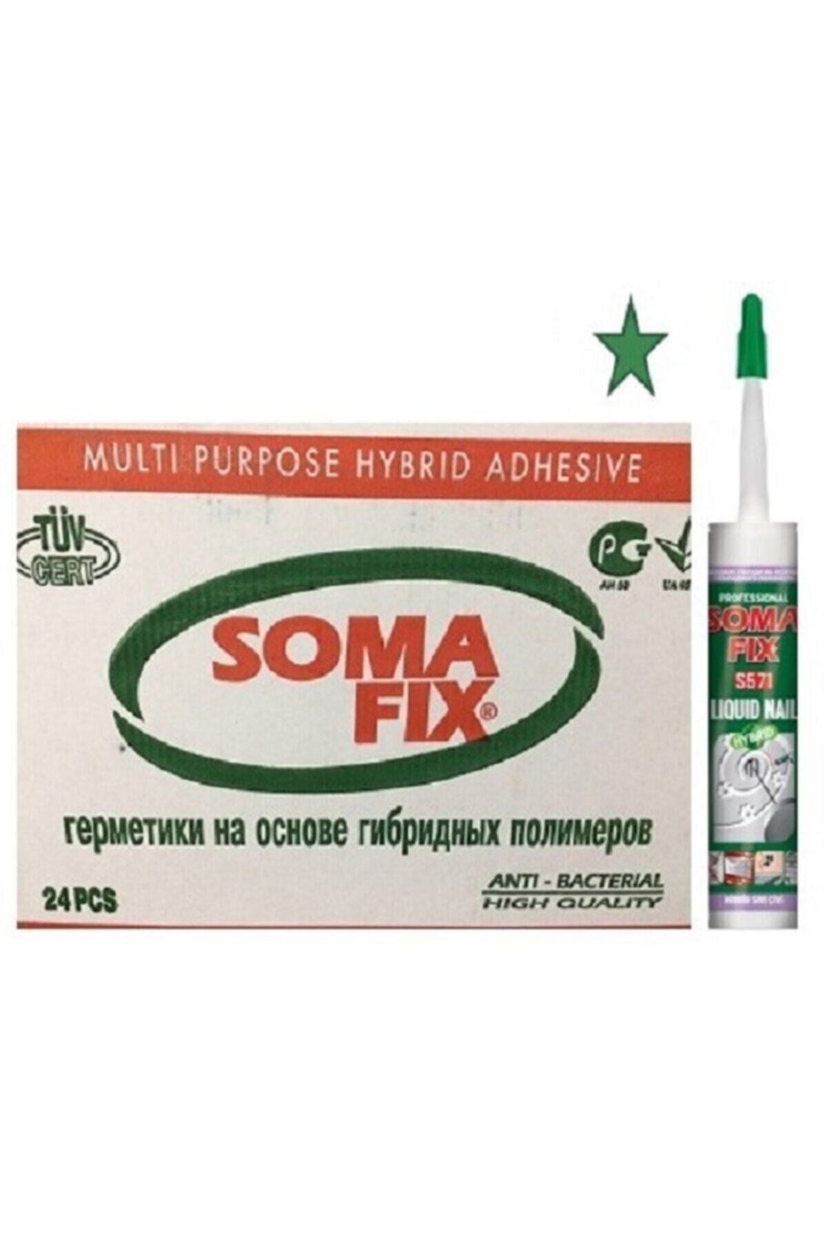 Somafix 24 Adet 300 Ml Beyaz Hibrid Sıvı Çivi Kartonpiyer Korniş Tavan Yapıştırıcısı