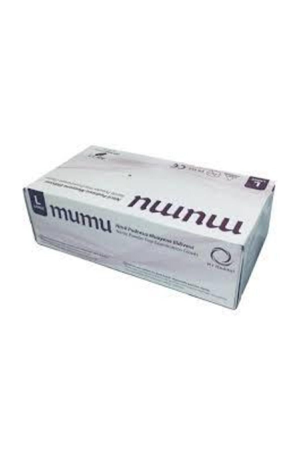 Mumu Latex Pudralı Muayene Eldiveni Medium 100 Lü Paket (M BEDEN)