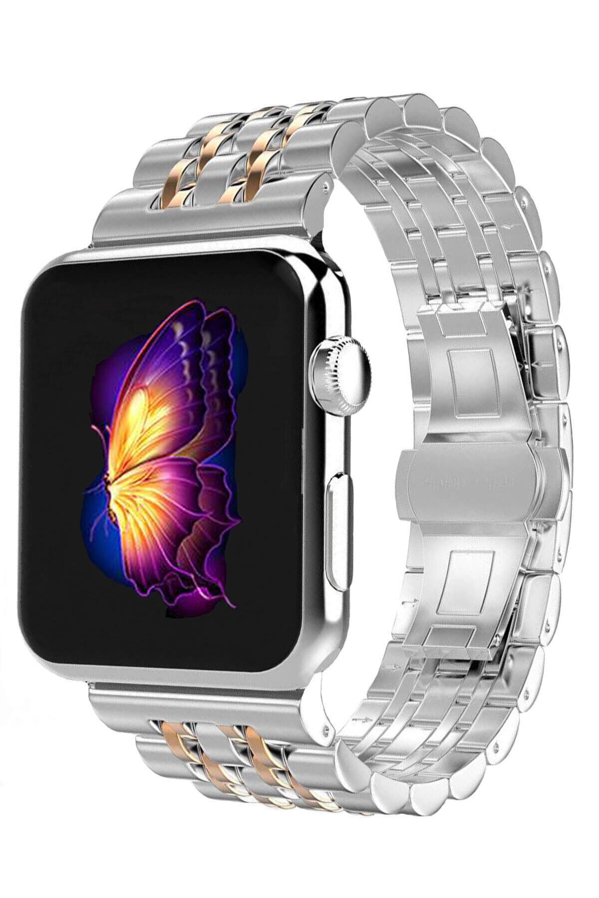zibo Smart Watch Pro Metal Kordonlu Akıllı Saat Türkçe Ip67 Tam Ekran Işlevli Wireless Şarj Ios Android