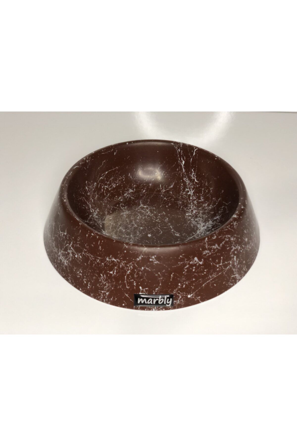 Marbly Kahve Dalgalı Mermerit Köpek Mama Su Kabı 700 ml