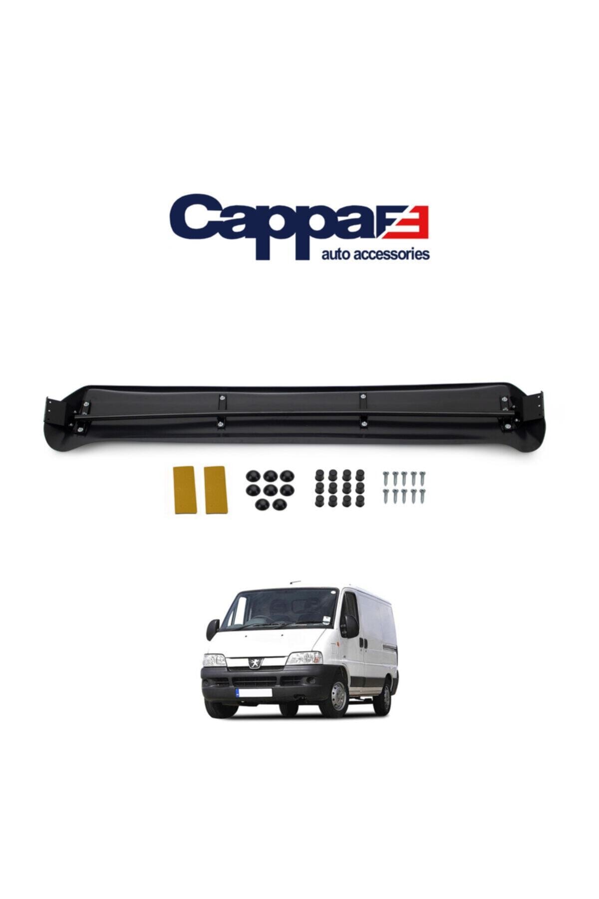 Cappafe Peugeot Boxer Ön Cam Güneşliği Siperlik Vizör Şapka Akrilik Terek Piano Black 1994-2006