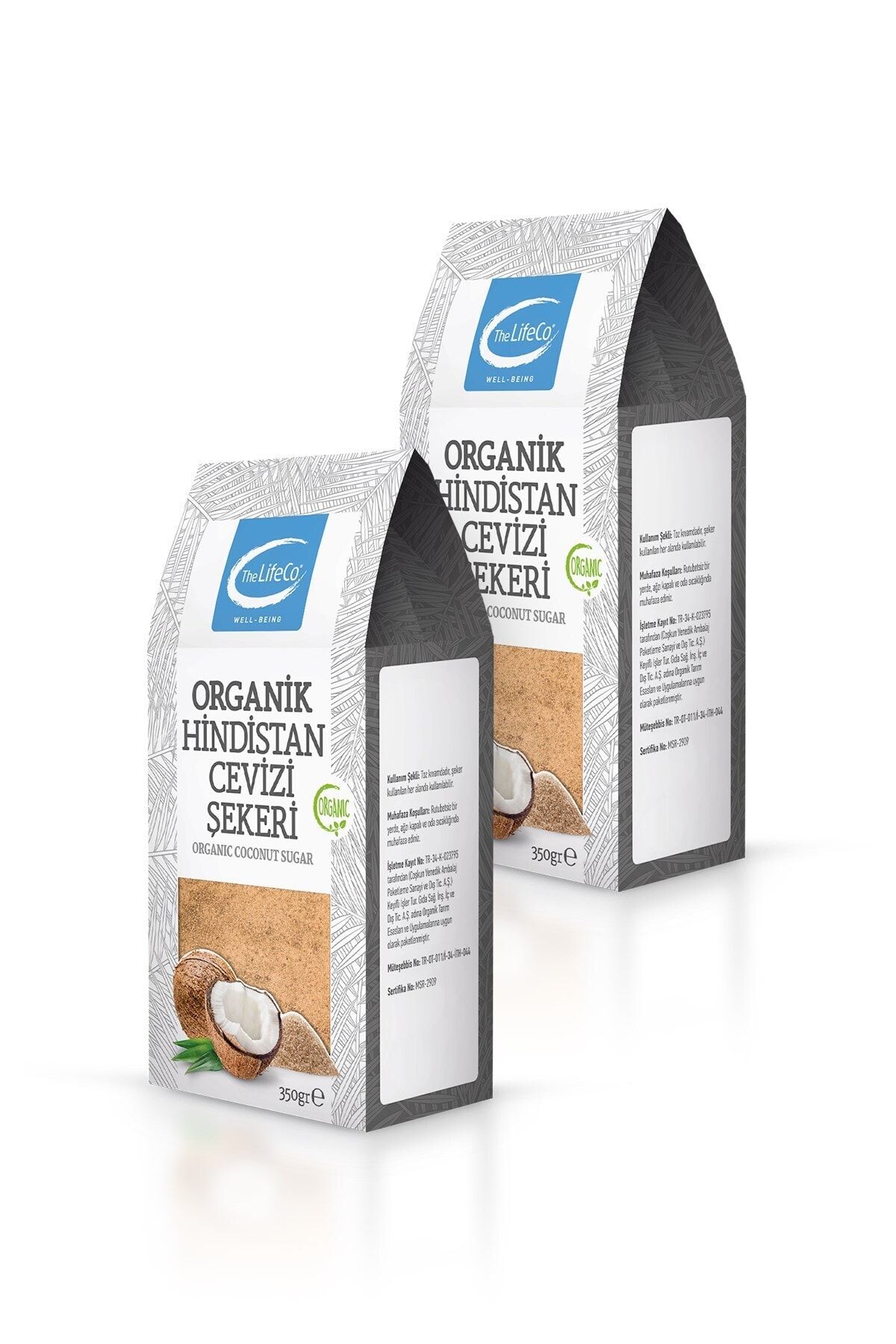 TheLifeCo Thelifeco Organik Hindistan Cevizi Şekeri 2 X 300 Gr