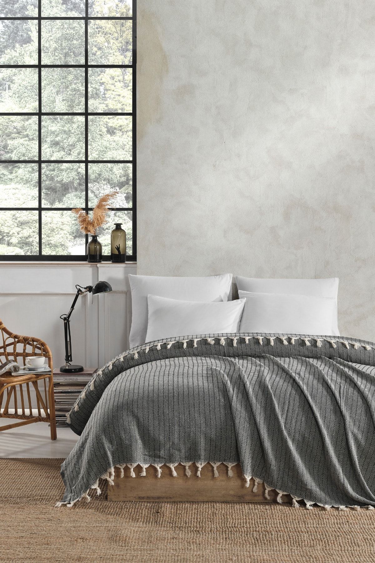 Canavice Lavin Model Lacivert Çift Kişilik Pike 1500gr. 200x230cm
