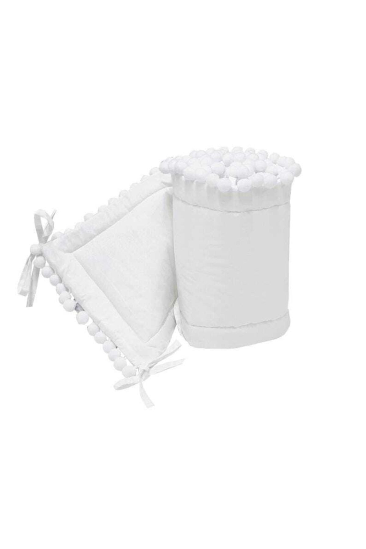 AYZEN HOME Ponponlu Beyaz Besık Korumalığı 60x120