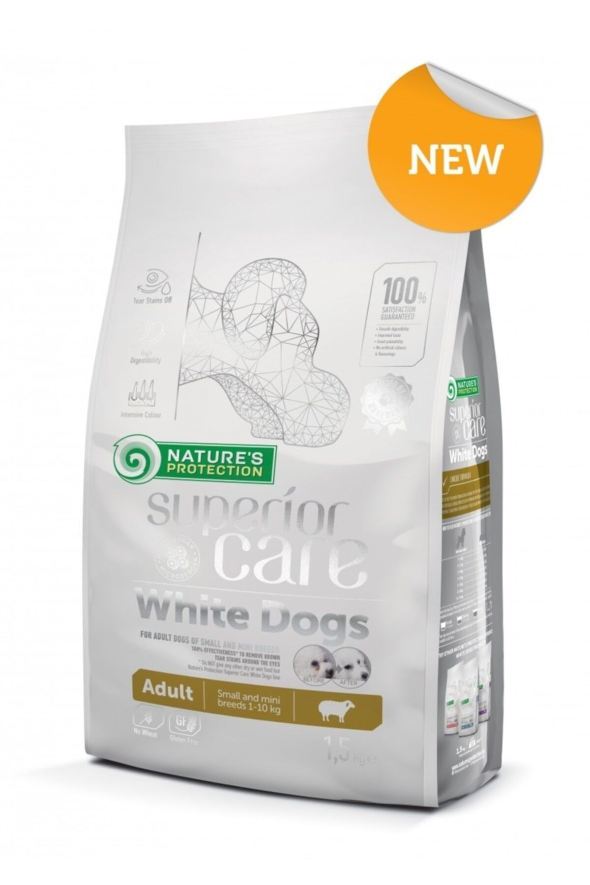 Nature's Protection Superior Care Beyaz Köpekler Kuzu Erişkin Küçük Ve Mini Irklar 1,5kg
