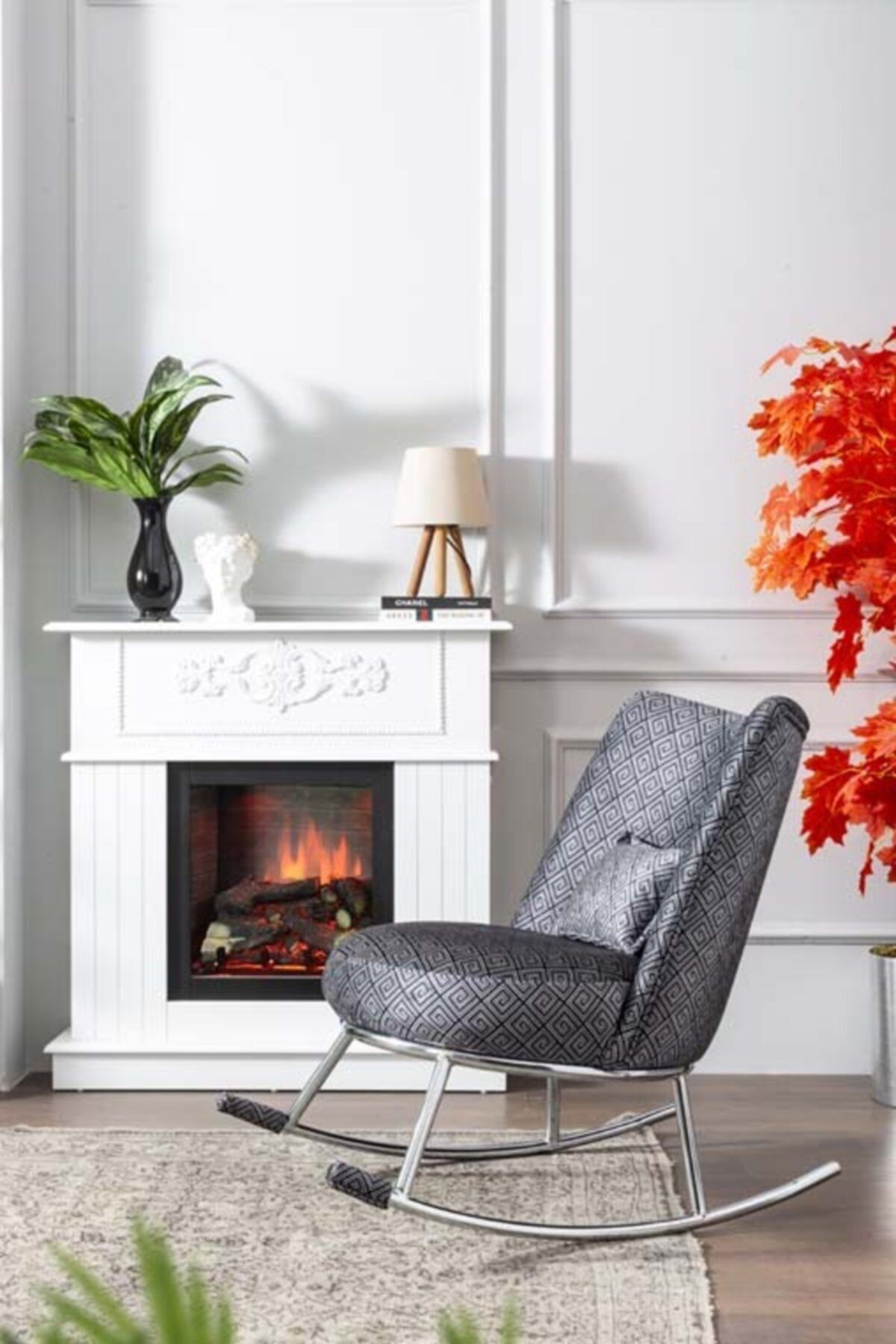yasev home Rocker Desenli Berjer