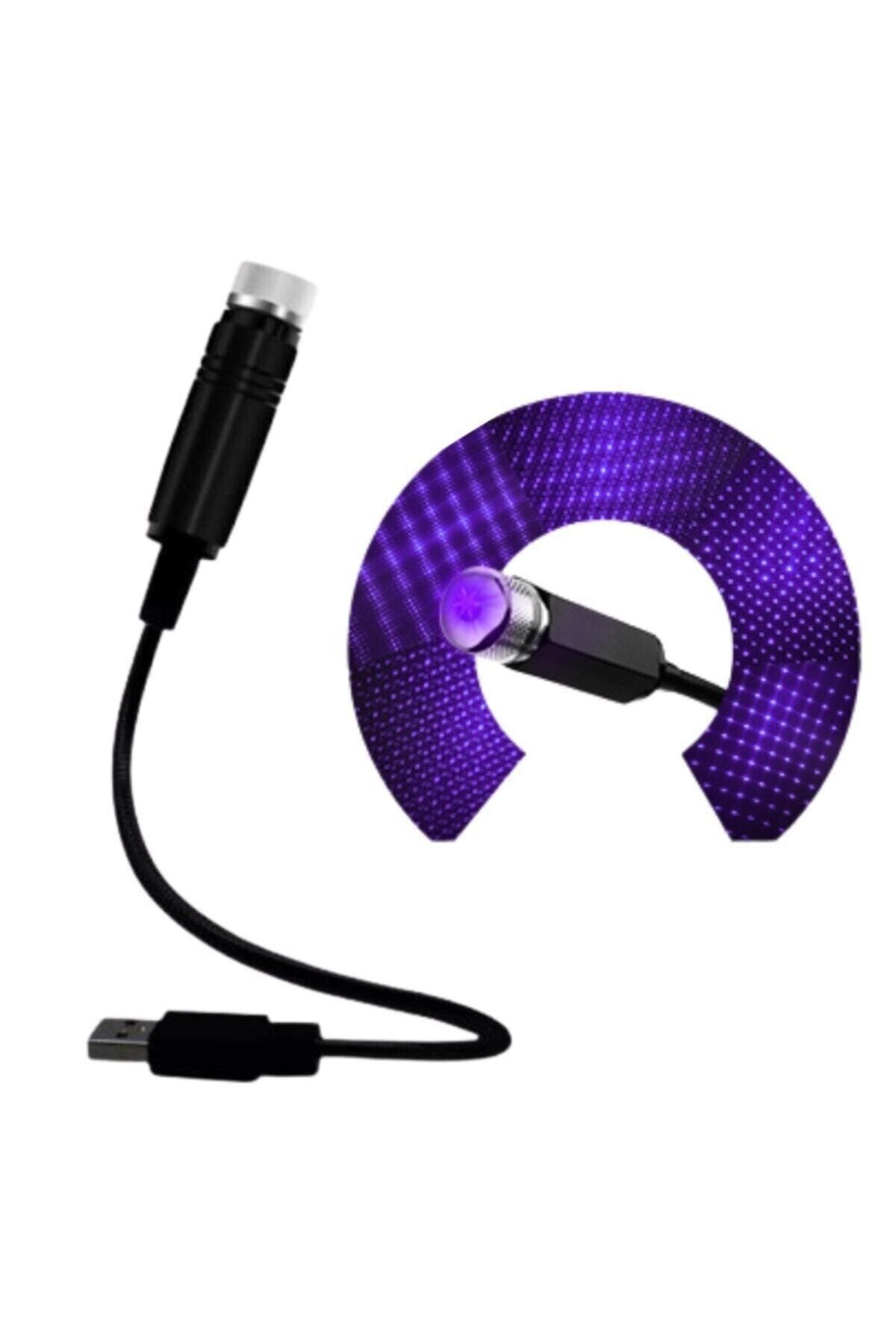 Modatools Buffer Mavi Ayak Altı Tavan Led Araç Içi Aydınlatma Oto Araba Iç Disko Ayarlanabilir Usb Lamba Işık