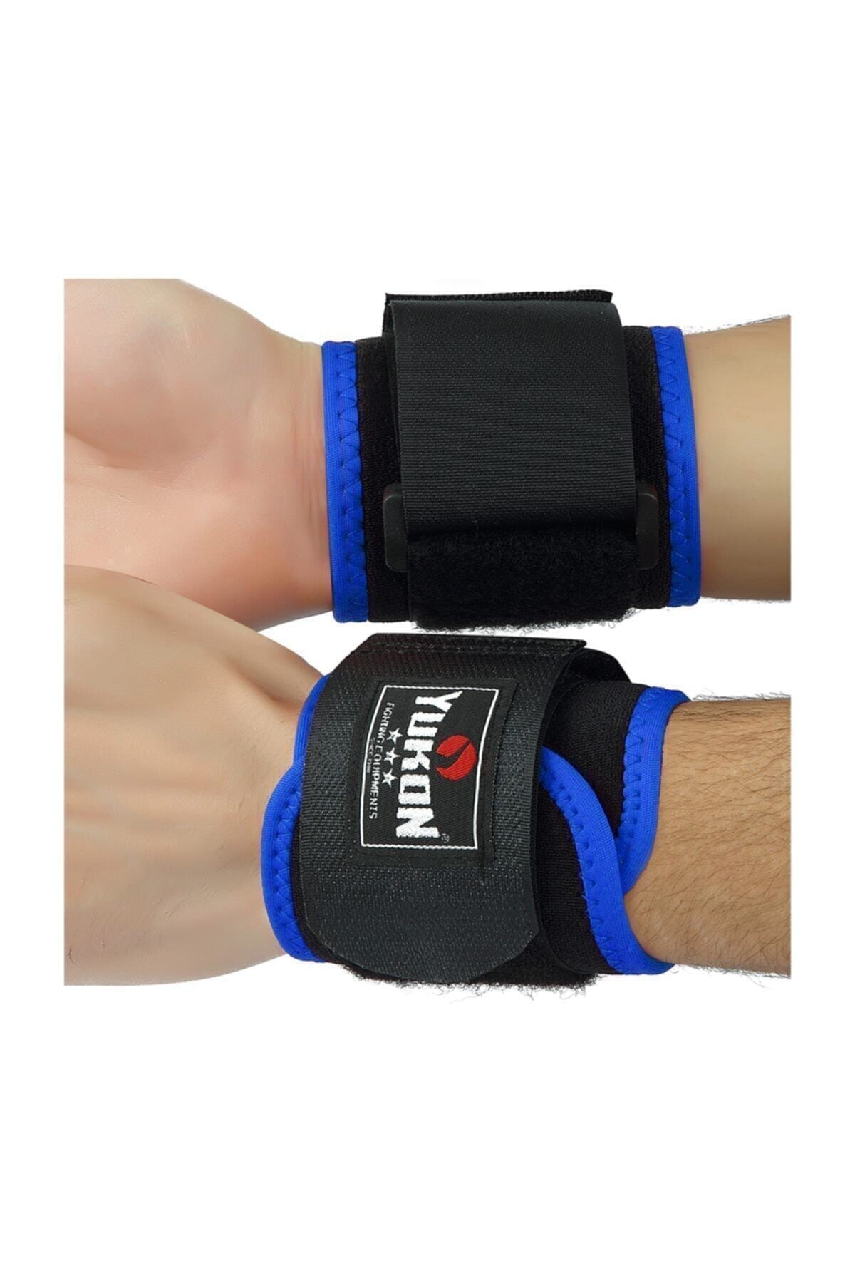 Yukon Neopren Ayarlanabilir El Bilekliği Dura-strong Bileklik-çiftli Mavi