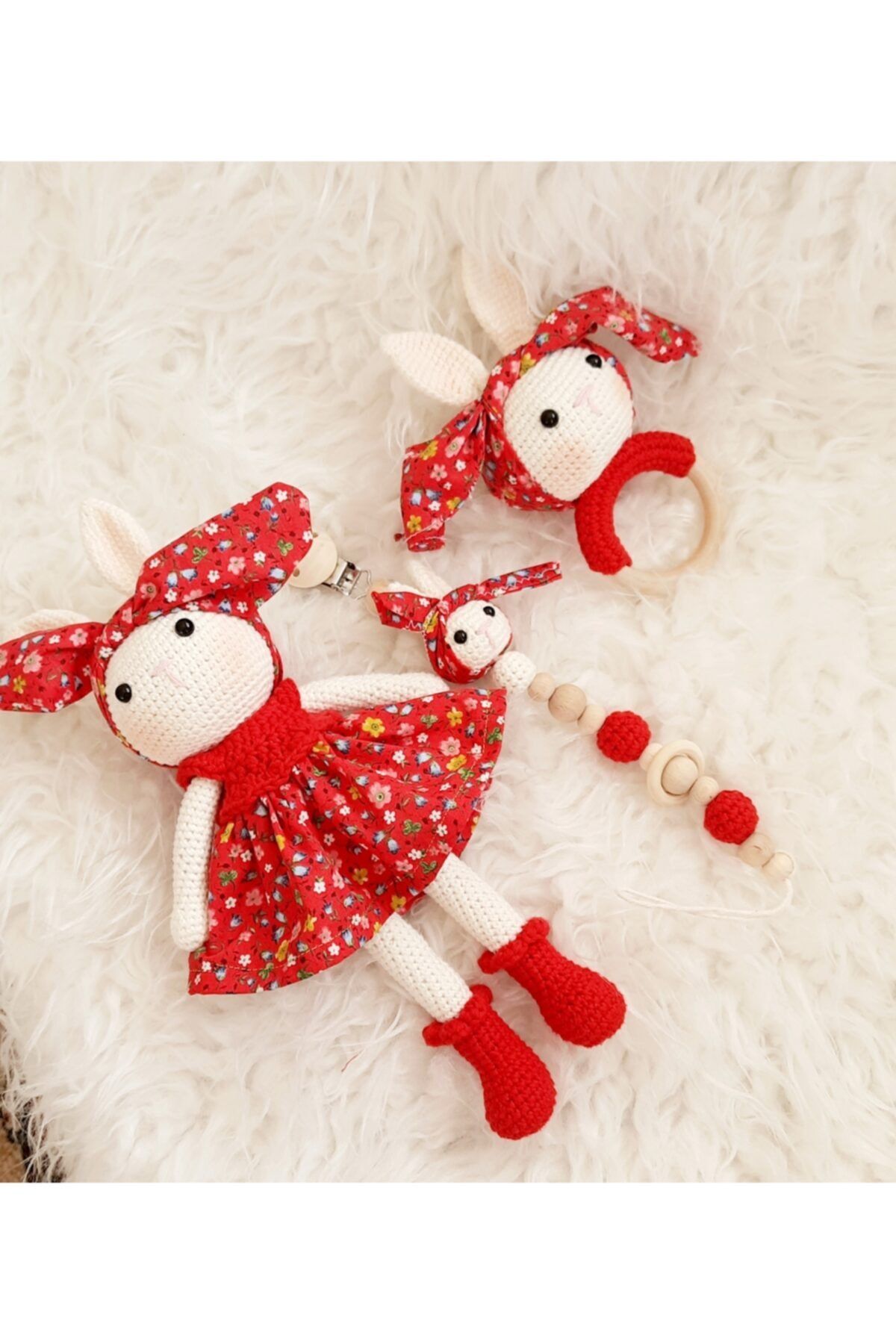 lamien makarna Amigurumi Elbiseli Tavşan Seti