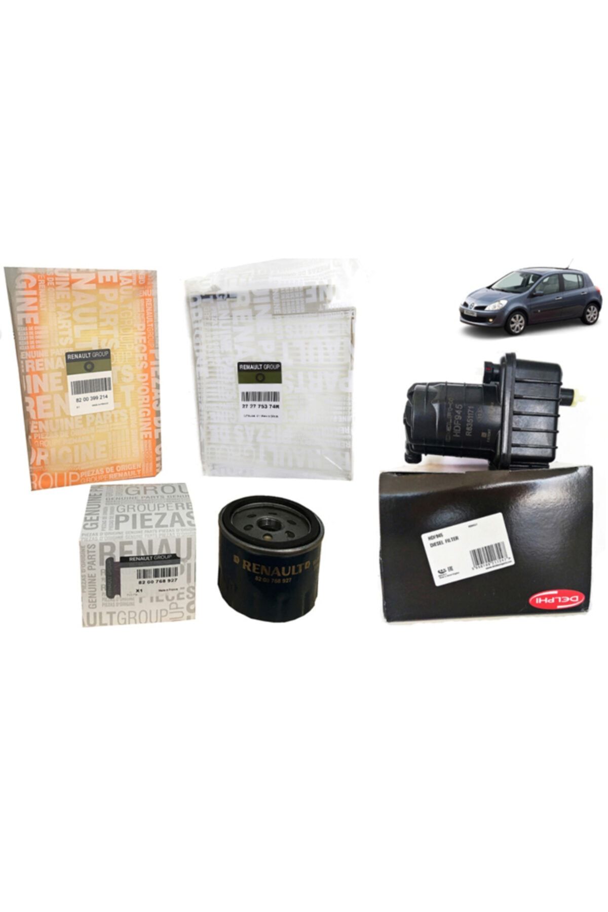 DELPHİ Renault Clio 3 Filtre Bakım Seti Dizel 1.5 Dci (2005-2012)