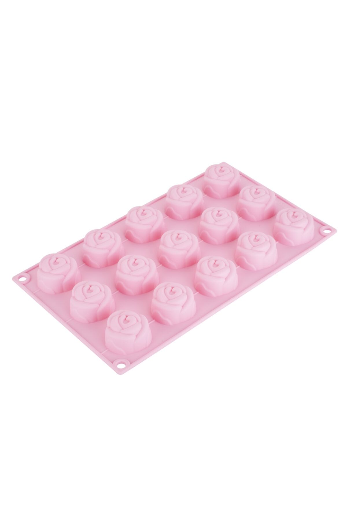 Tantitoni 15'li Silikon Açık Pembe Gül Şekilli Kek Kalıbı