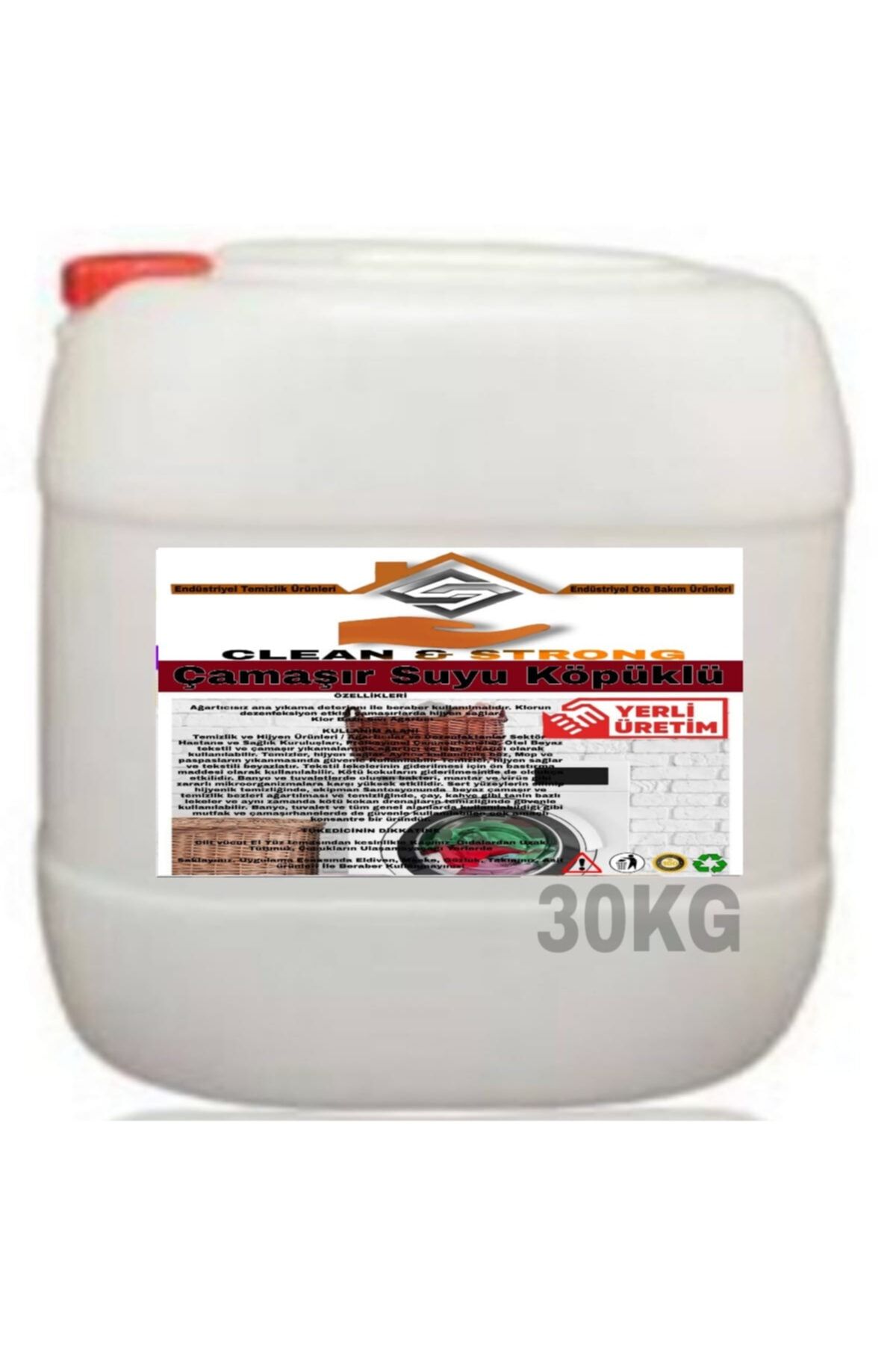 CLEAN&STRONG Çamaşır Suyu Köpüklü 30kg