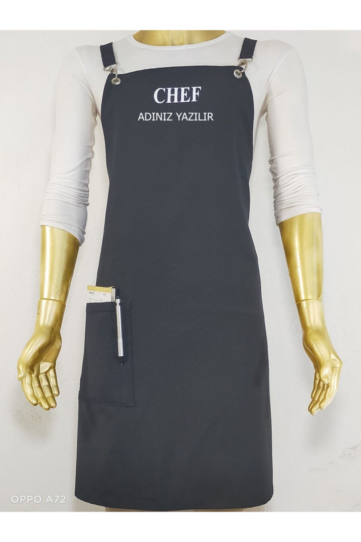 Mutfakta Moda Özel Mutfak Aşçı Önlüğü / Özel Su Ve Leke Tutmaz Kumaş Profesyonel Master Chef Önlüğü Antrasit