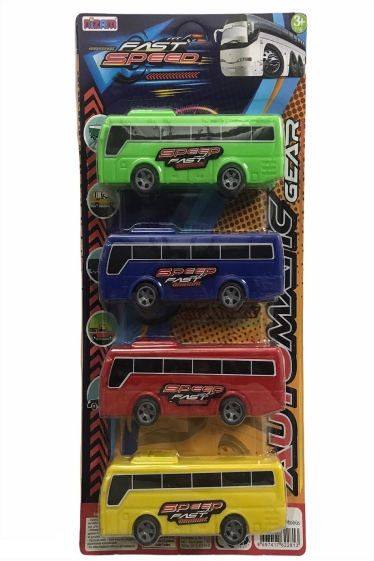 Nizam Oyuncak Renkli Otobüs Seti