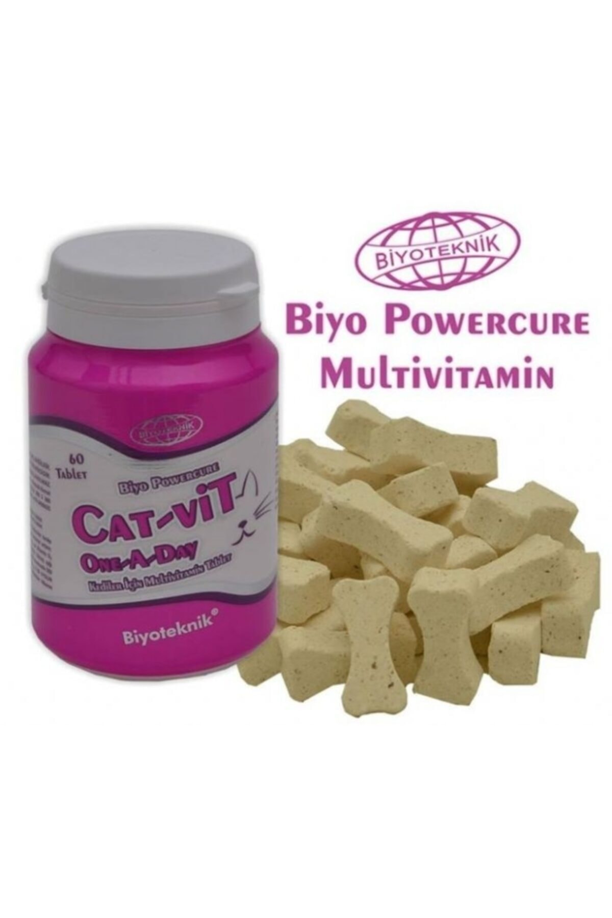 Biyoteknik Catvit One A Day Kediler İçin Multivitamin Tablet 60 Adet