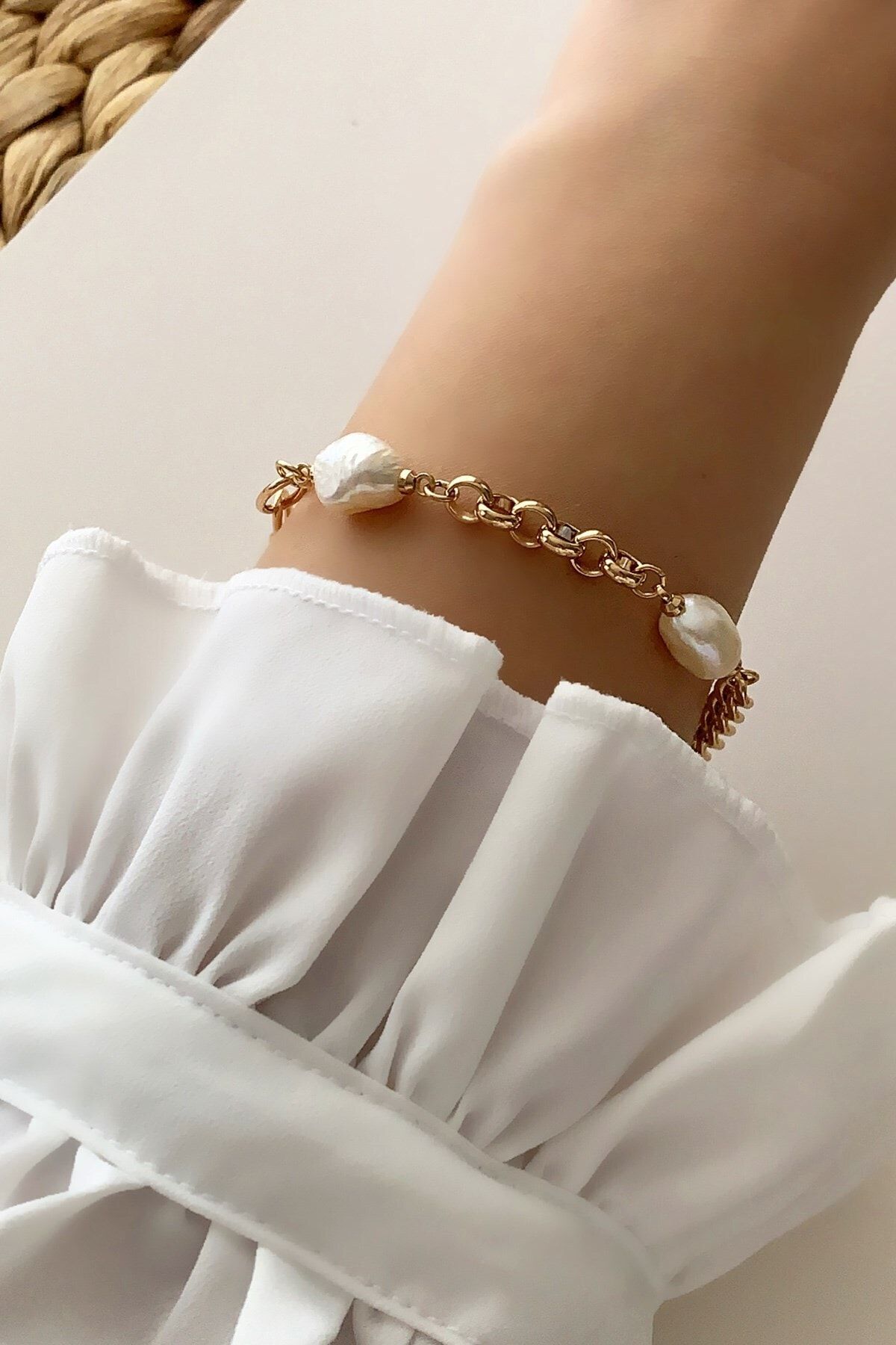 Çlk Accessories Özel Seri Incili Bileklik Trbilek7754 B36003