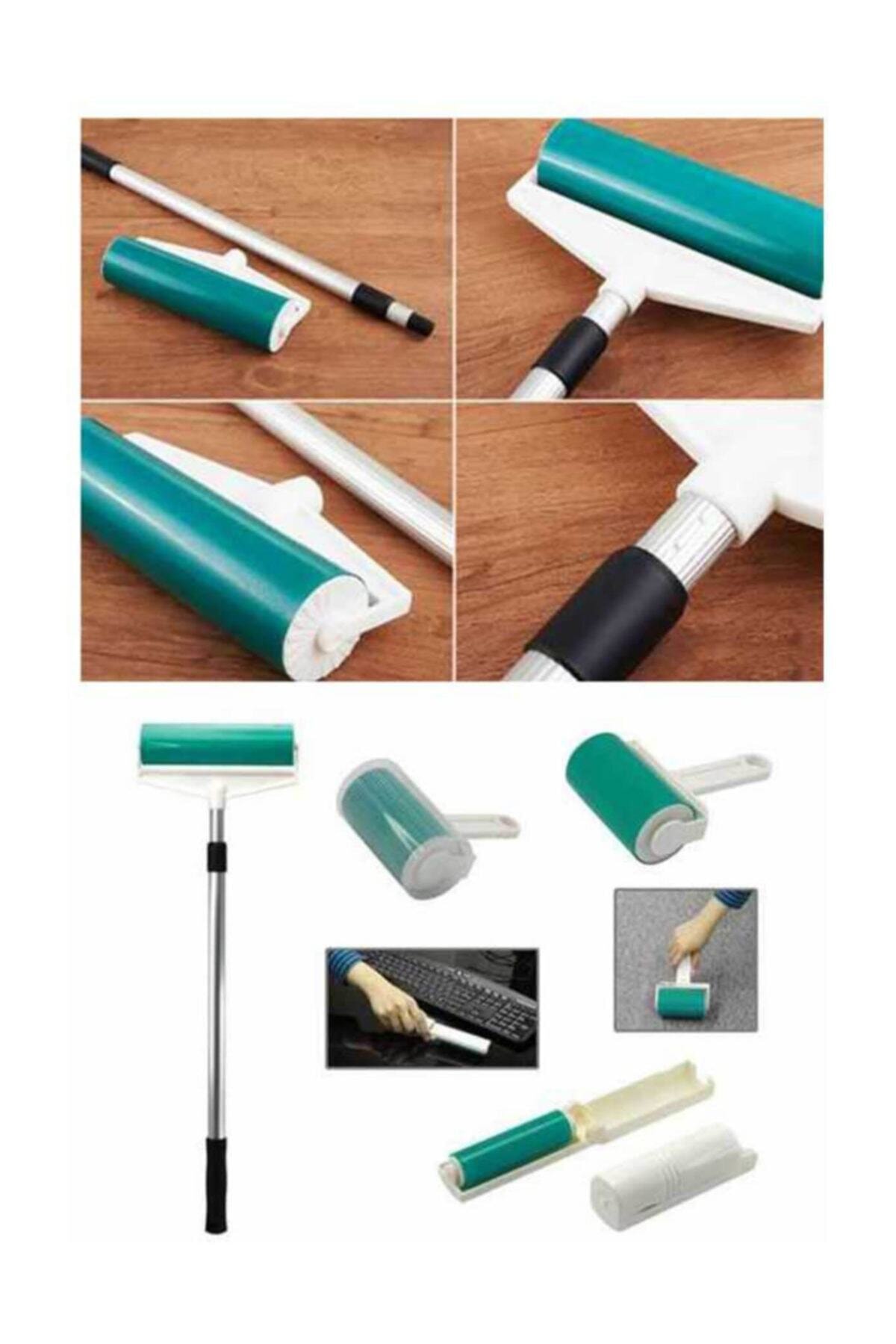 Vi Caro Yıkanabilir Tüy Ve Toz Toplama Rulosu Sticky Lint Roller Süper Set 4 Parça - (3 Adet Rulo)